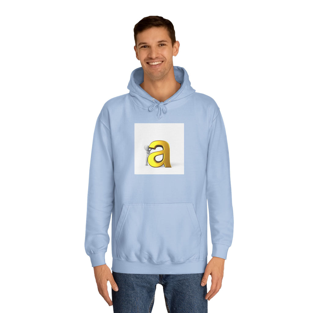 Gold 3D Letter A Hoodie | Monogram Initial Sweatshirt