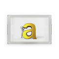 Golden Letter A Acrylic Serving Tray | Monogram Initial Decor