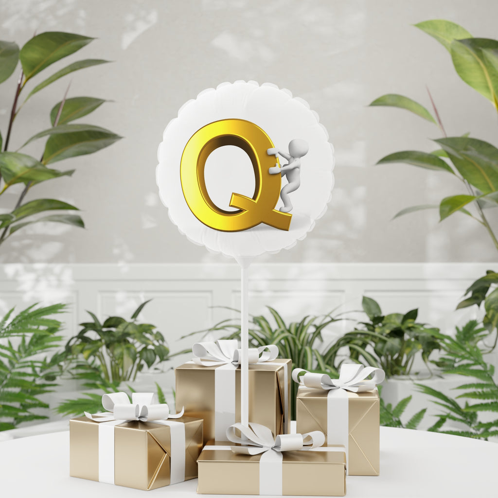 Gold Letter Q Balloon round foil balloon | 11 inch