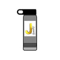 Gold Letter J Monogram Water Bottle | Initial J 20oz