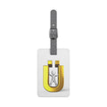 3D Gold Letter Ü luggage tag | Saffiano Polyester Rectangle