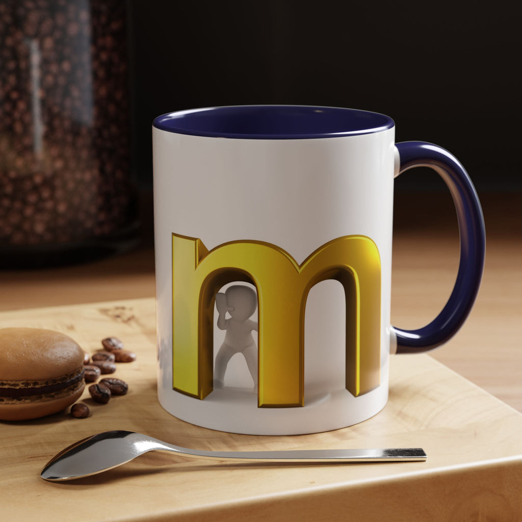 Gold Letter M Monogram Mug | Accent Coffee Mug