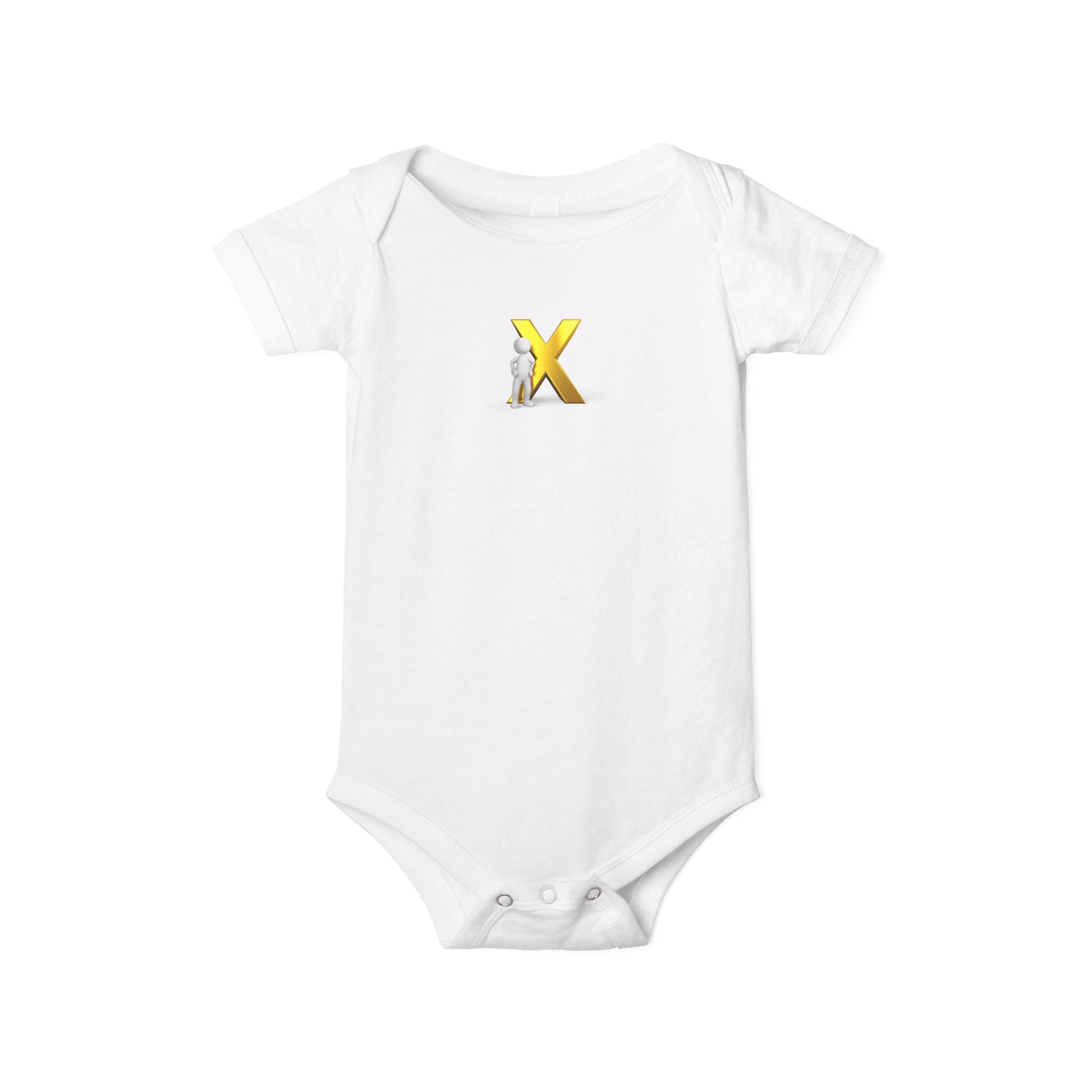 Body pour bébé à lettre X jaune