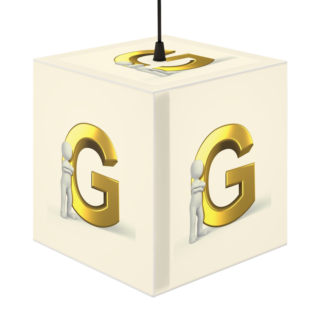 Gold Letter G Cube Lamp | Light Cube Lamp