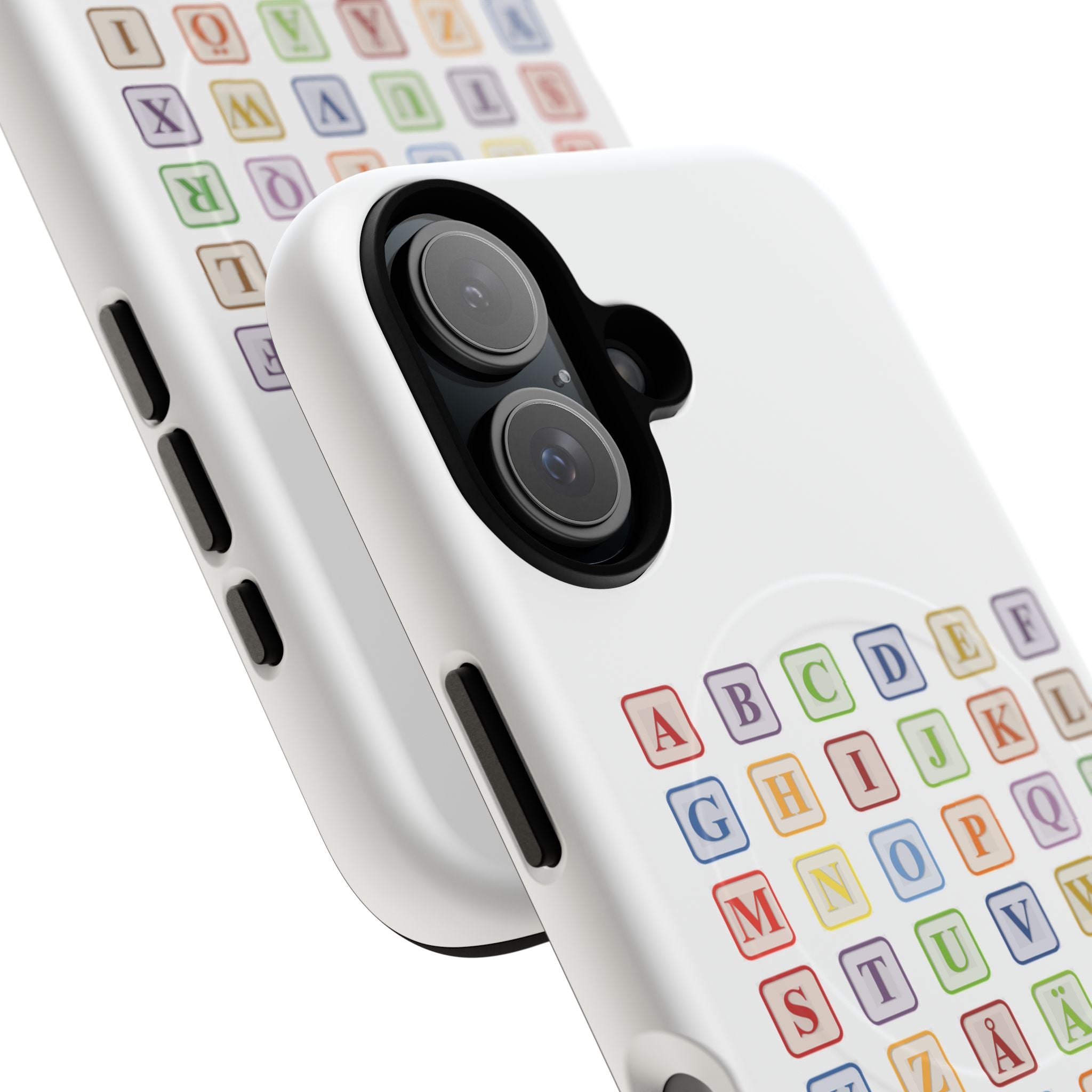 Alphabet Blocks Phone Case | Magnetic Tough Case, Colorful Letter Grid