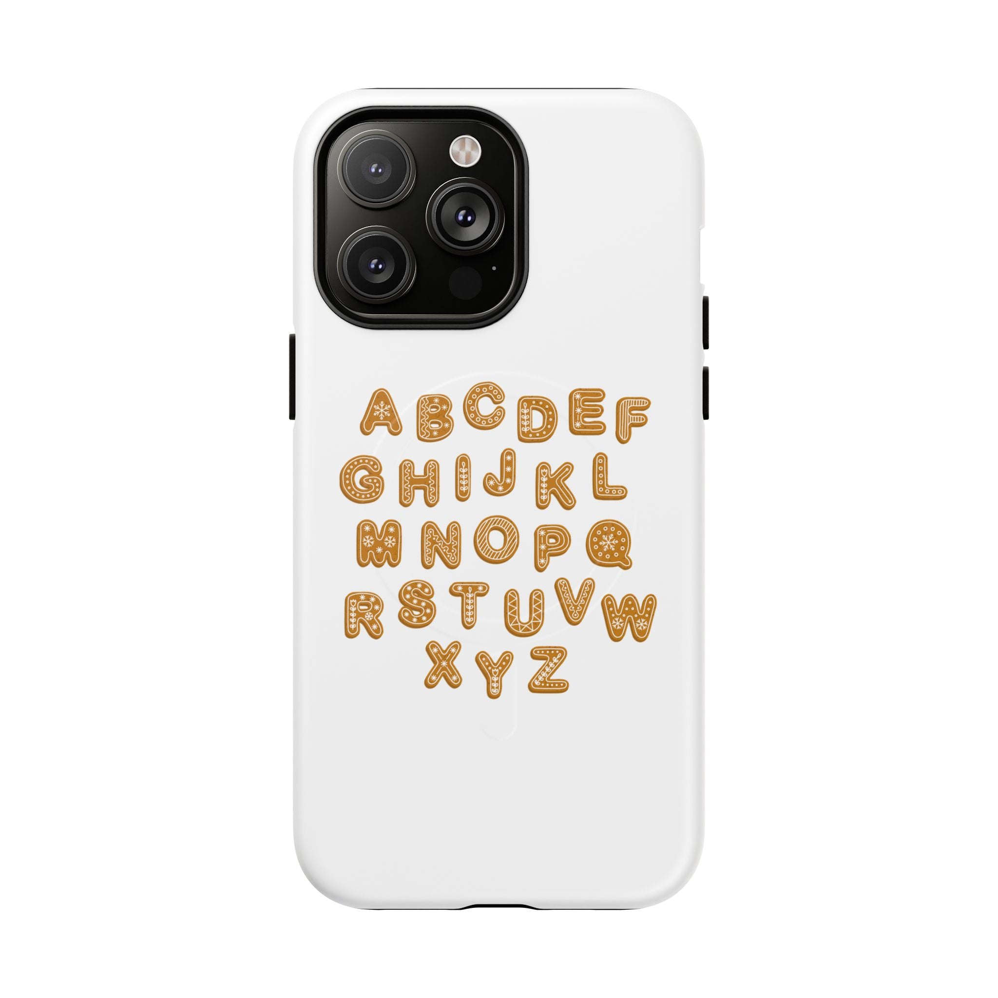 Coque de Téléphone Alphabet Cookie | Coque Magnétique Robuste, Lettrage Mignon