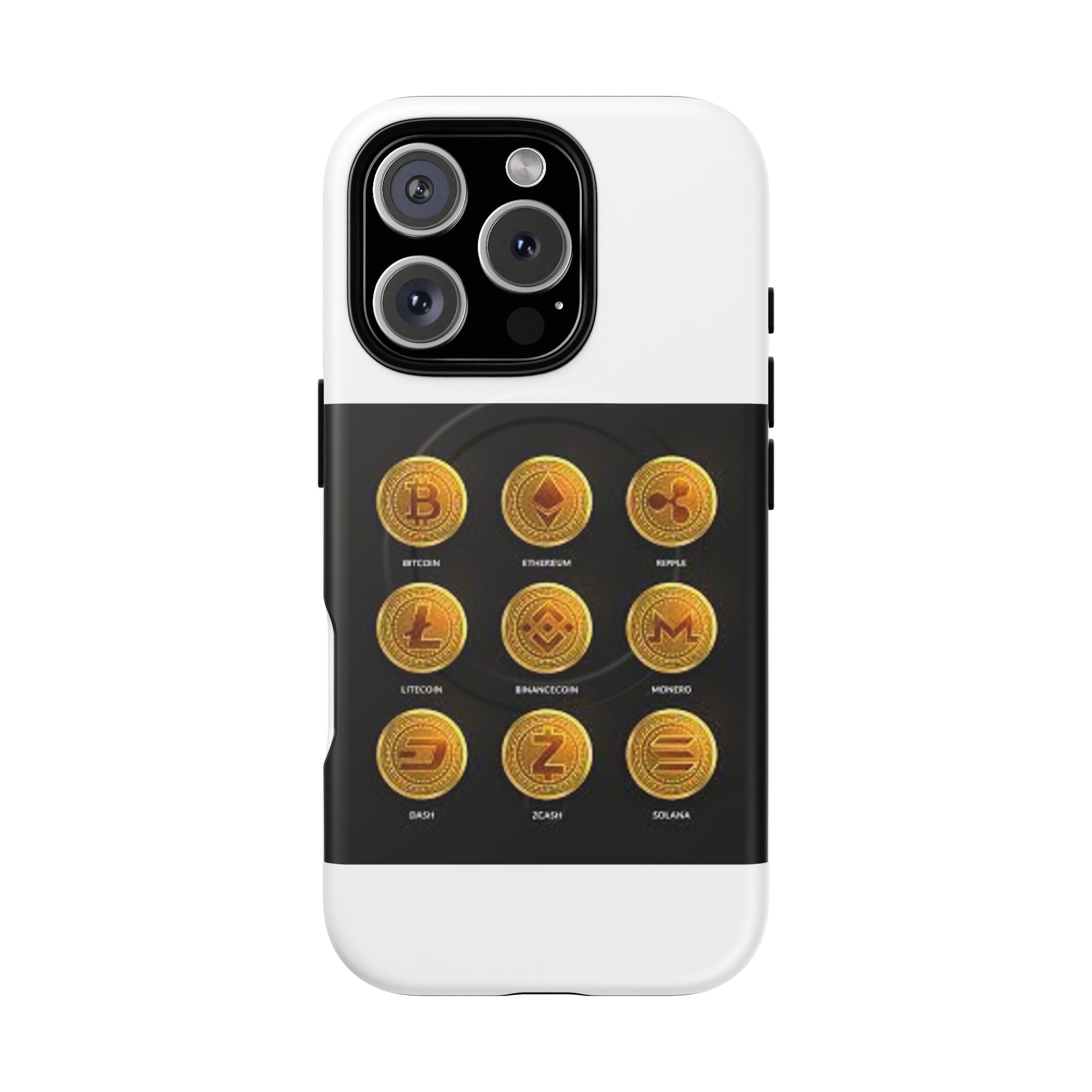 Coque de Téléphone Graphique de Monnaie Crypto | Coque Magnétique Robuste