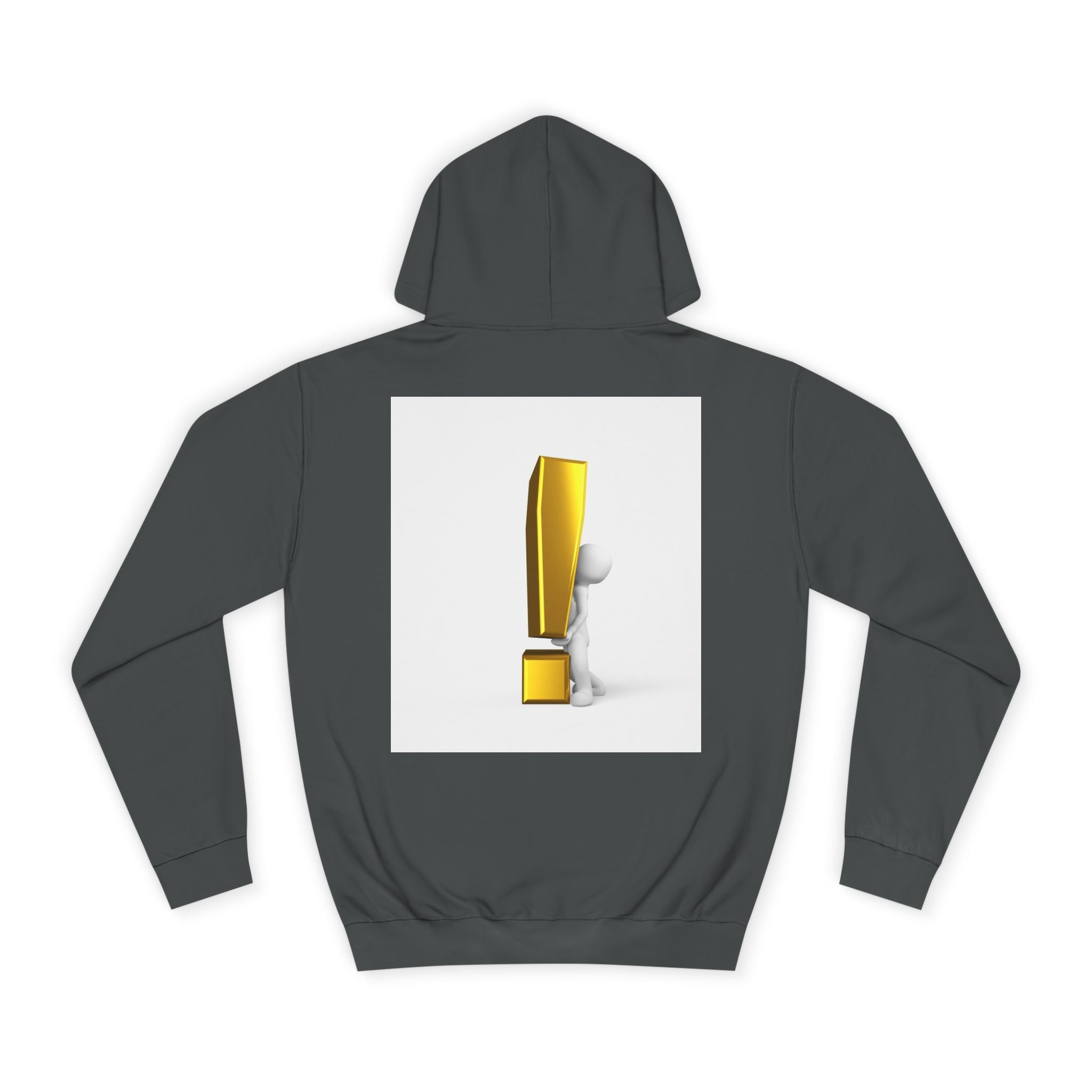 Gold Exclamation Mark Hoodie | Minimal Symbol Sweatshirt