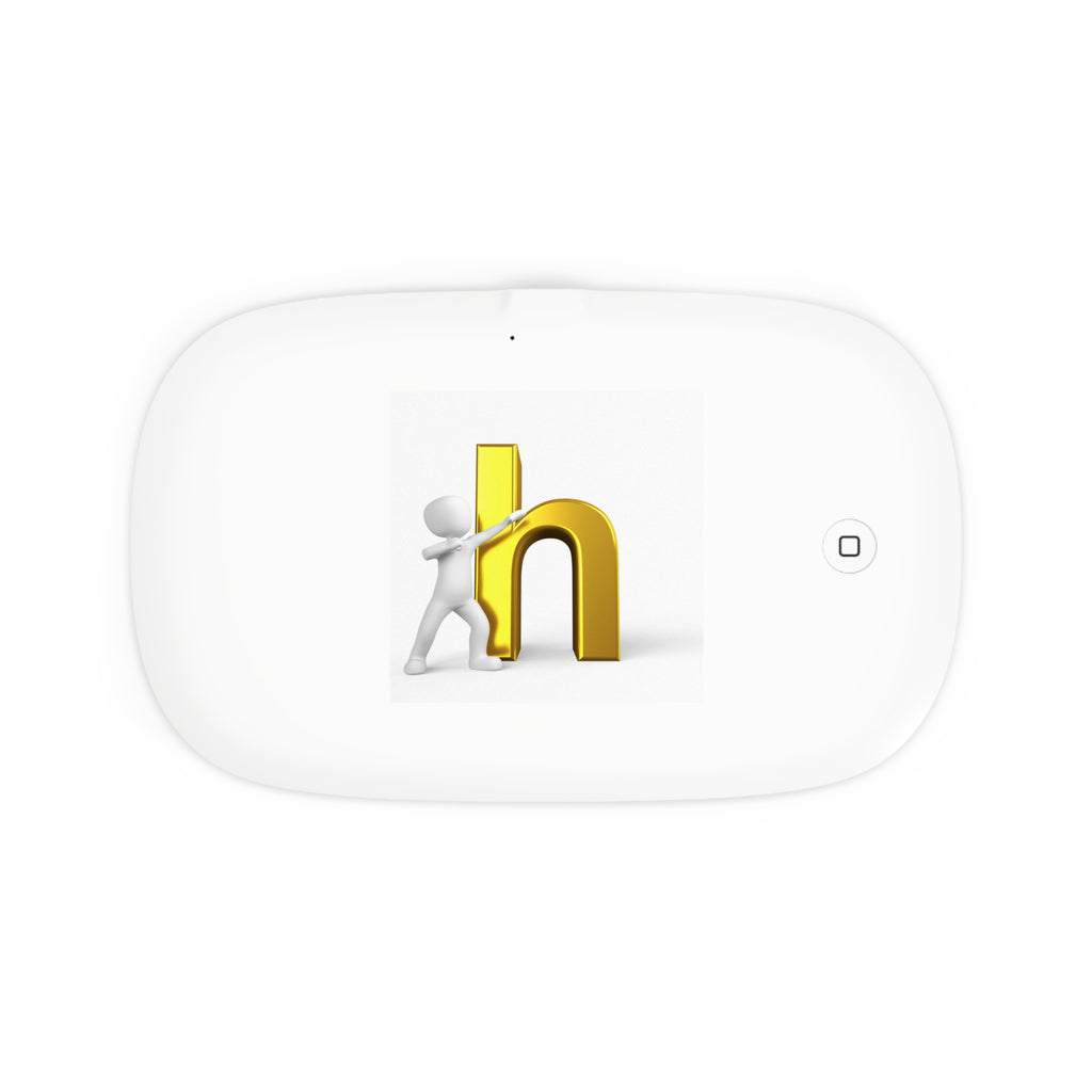 Gold Letter H Design UV Phone Sanitizer and Wireless Charging Pad