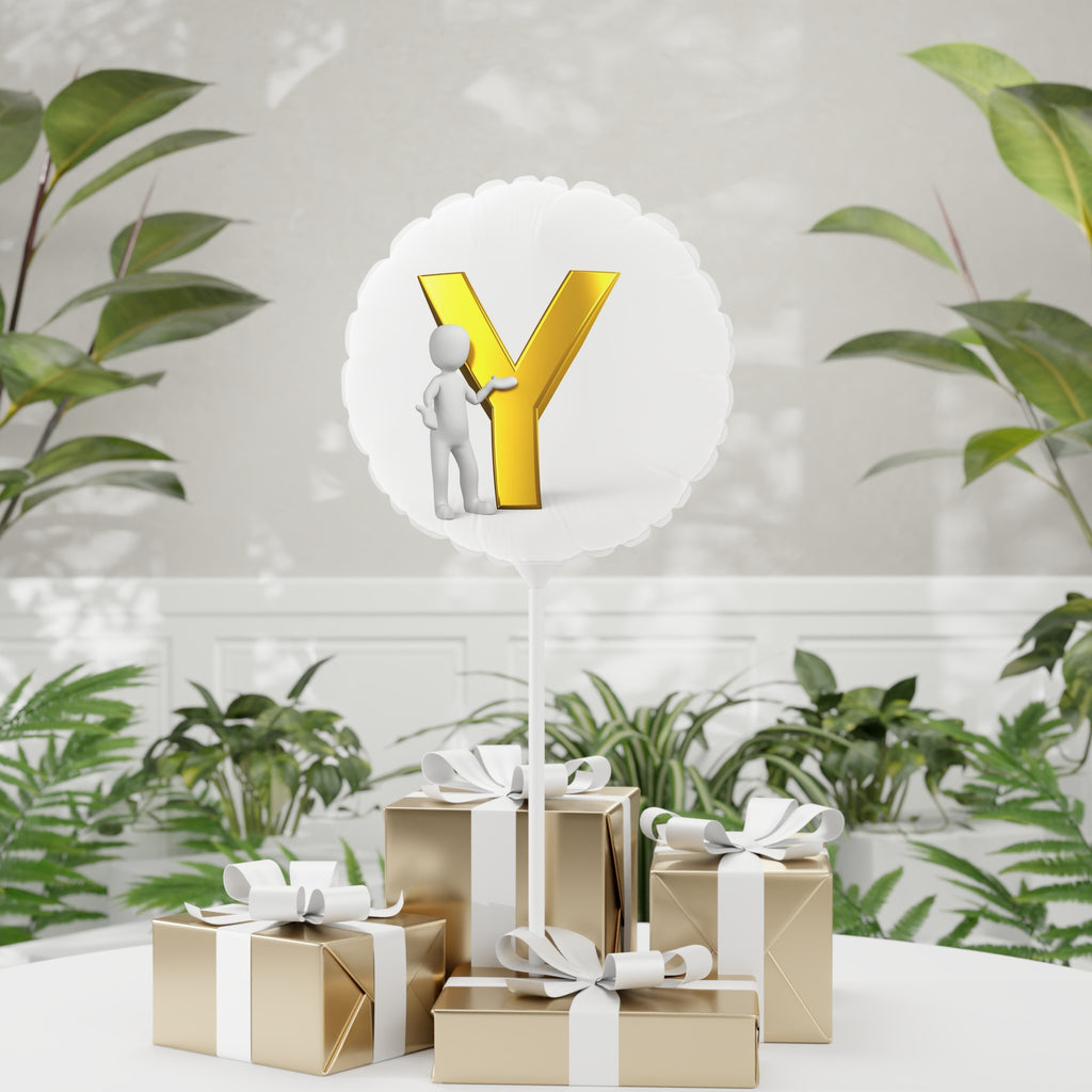 Gold Letter Y Balloon 11" | Round Foil Balloon