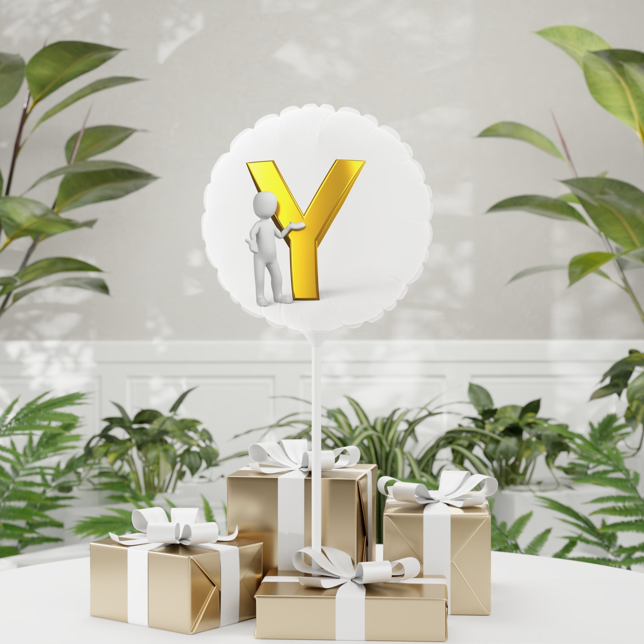 Gold Letter Y Balloon 11" | Round Foil Balloon