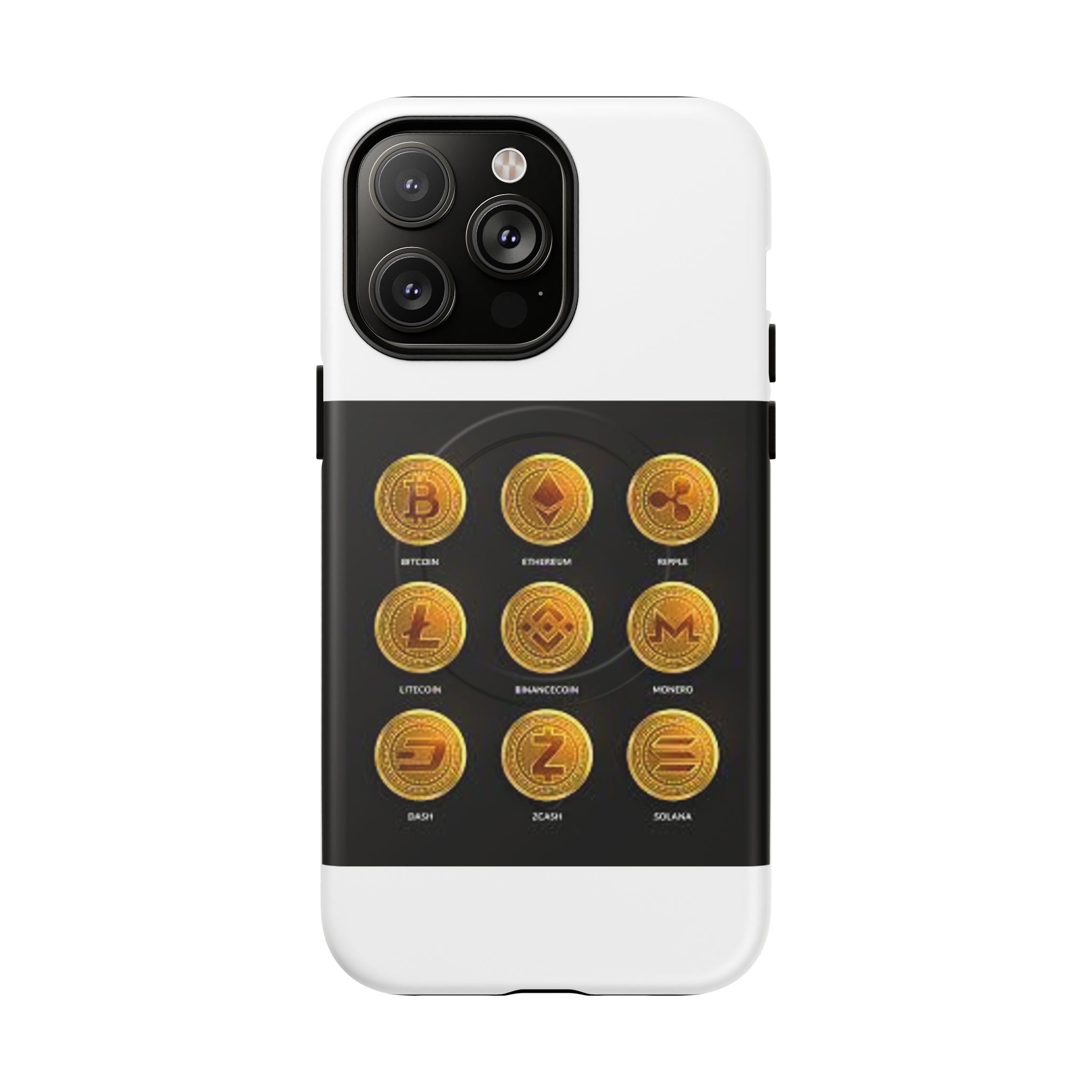 Coque de Téléphone Graphique de Monnaie Crypto | Coque Magnétique Robuste