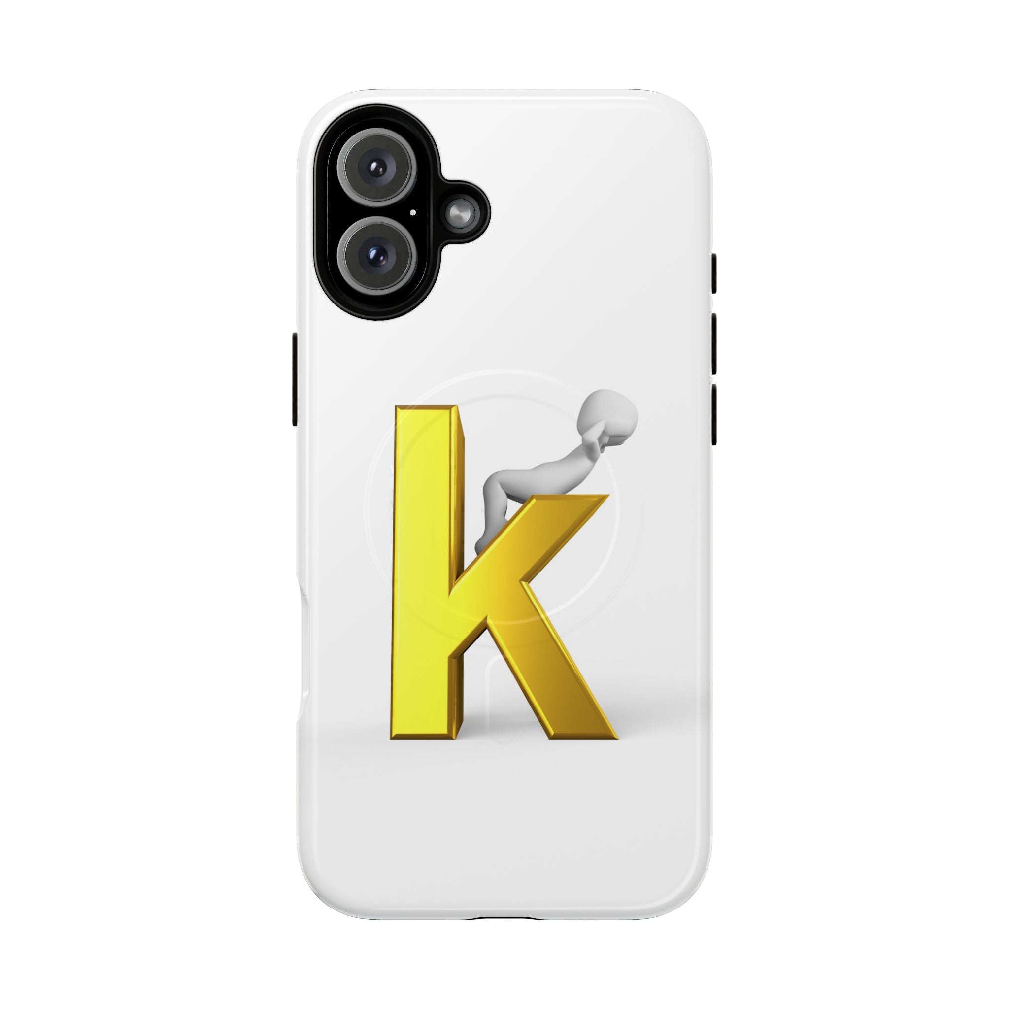 Coque de téléphone avec logo lettre K | Coque magnétique résistante, Monogramme initial