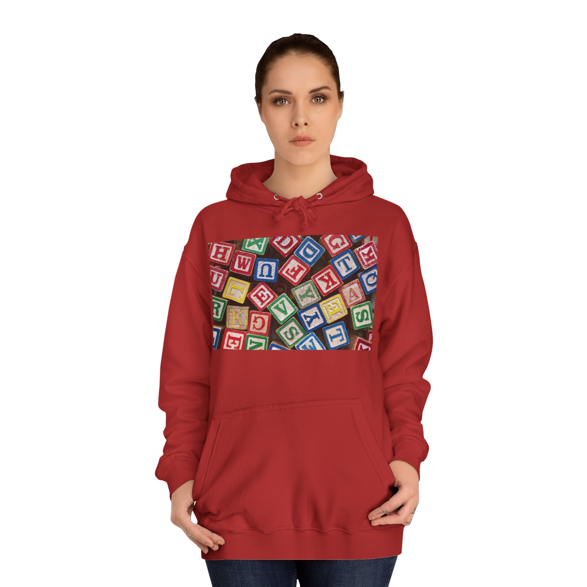Colorful Alphabet Blocks Hoodie | Kids Letter Blocks Design