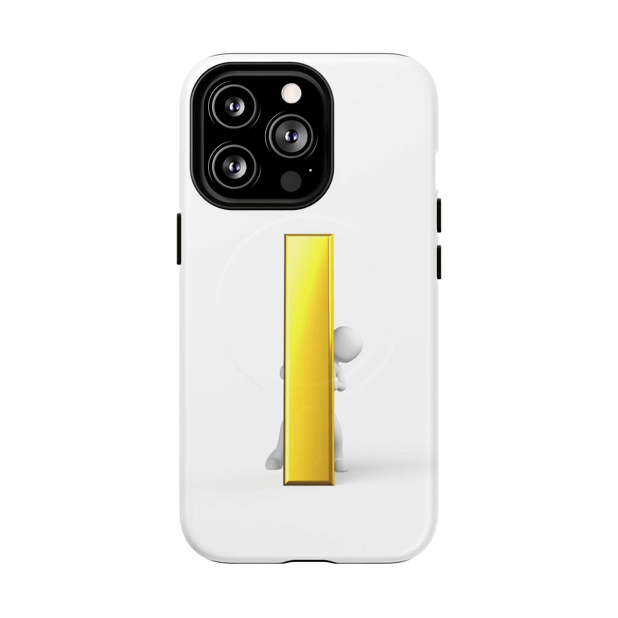 Yellow Gold Letter i 3D Figure phone case | Tough Magnetic Case