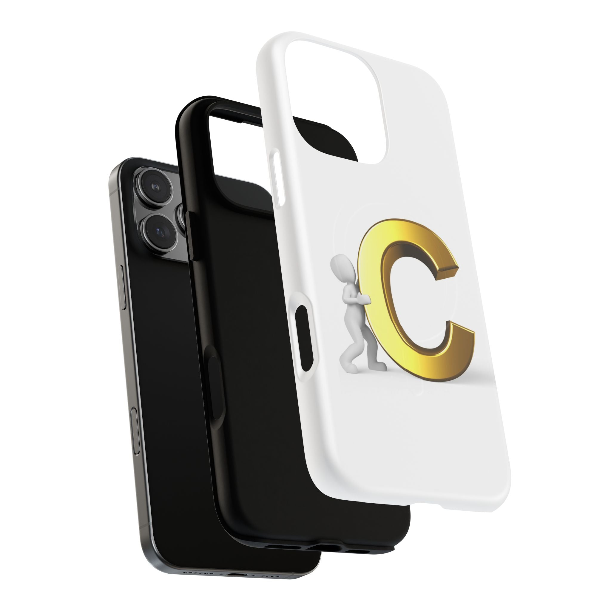 Gold Letter C Monogram Phone Case | Tough Magnetic Case