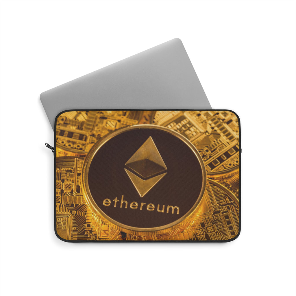 Ethereum Logo Laptop Sleeve | Cryptocurrency Coin Design