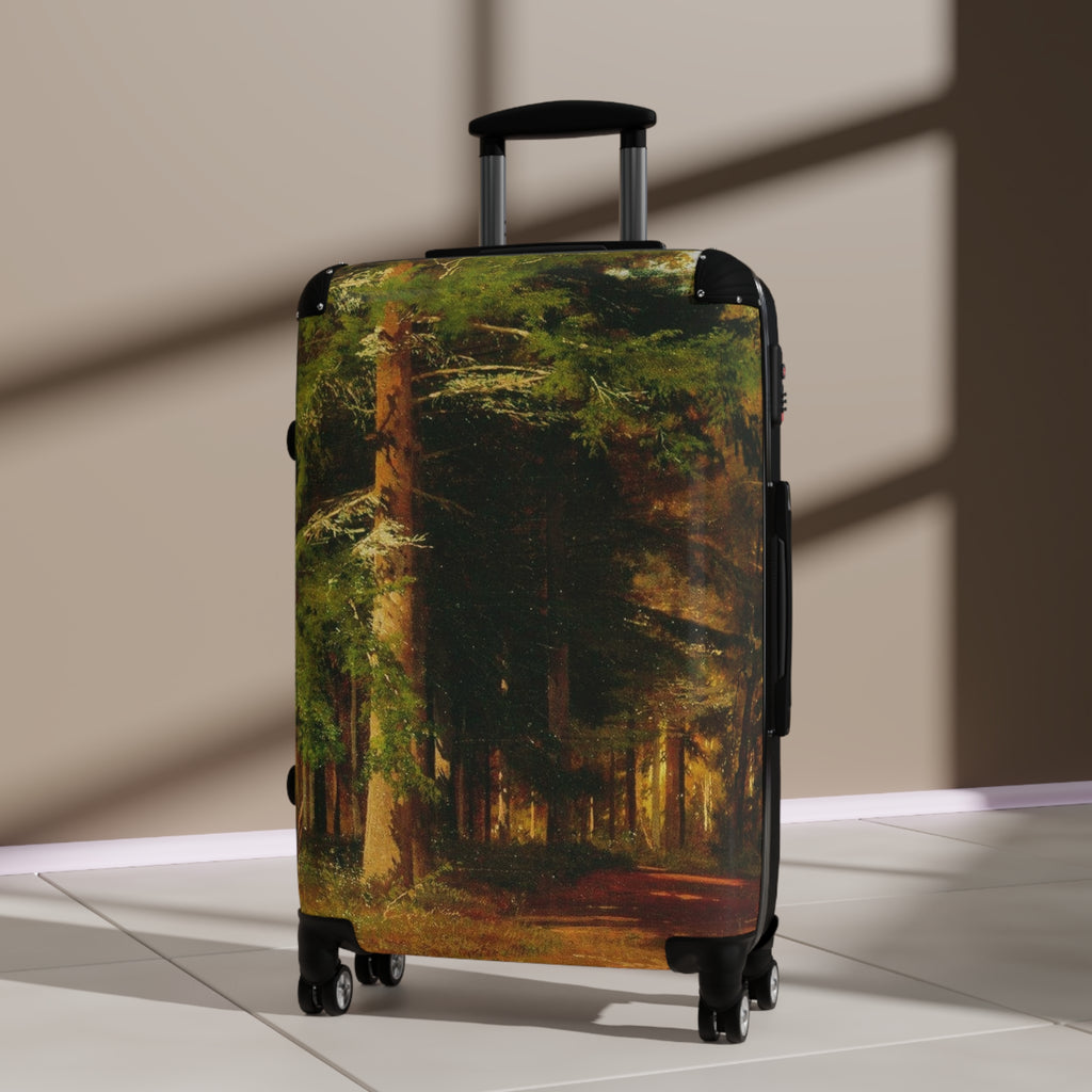 Forest Path Suitcase | Woodland Trees Luggage