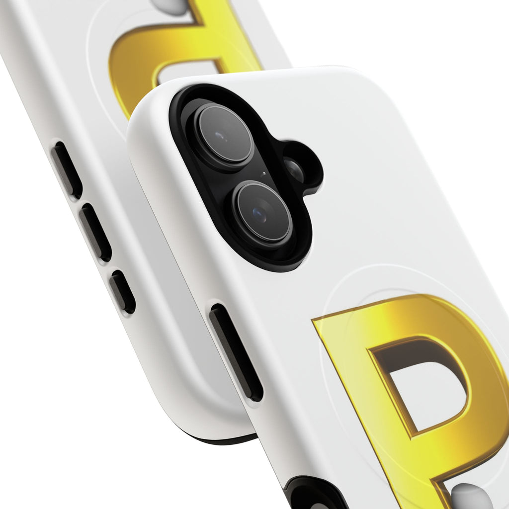 Gold Letter P Monogram Phone Case | Tough Magnetic Case