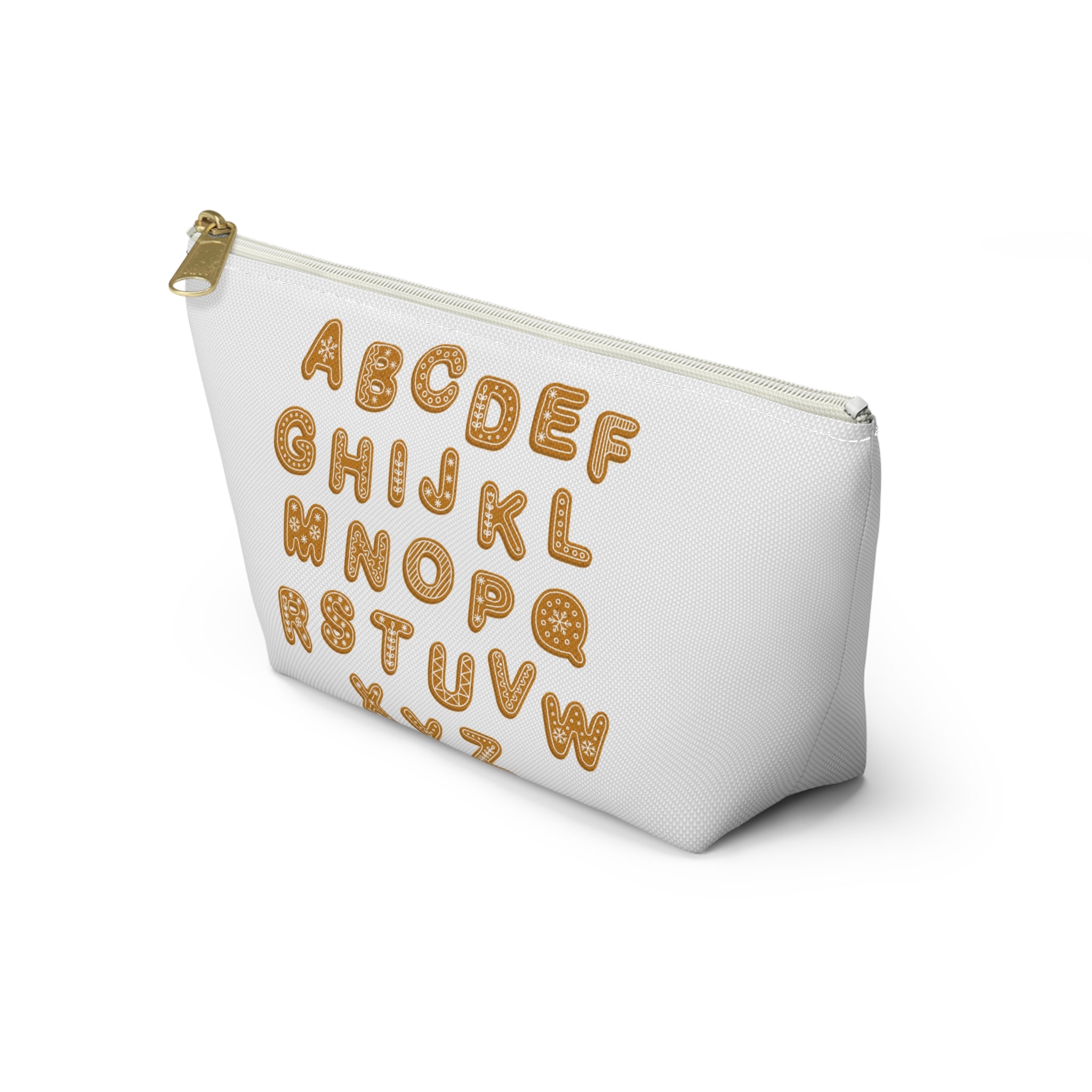 Alphabet Cookie Letters Accessory Pouch | Zipper Makeup Bag