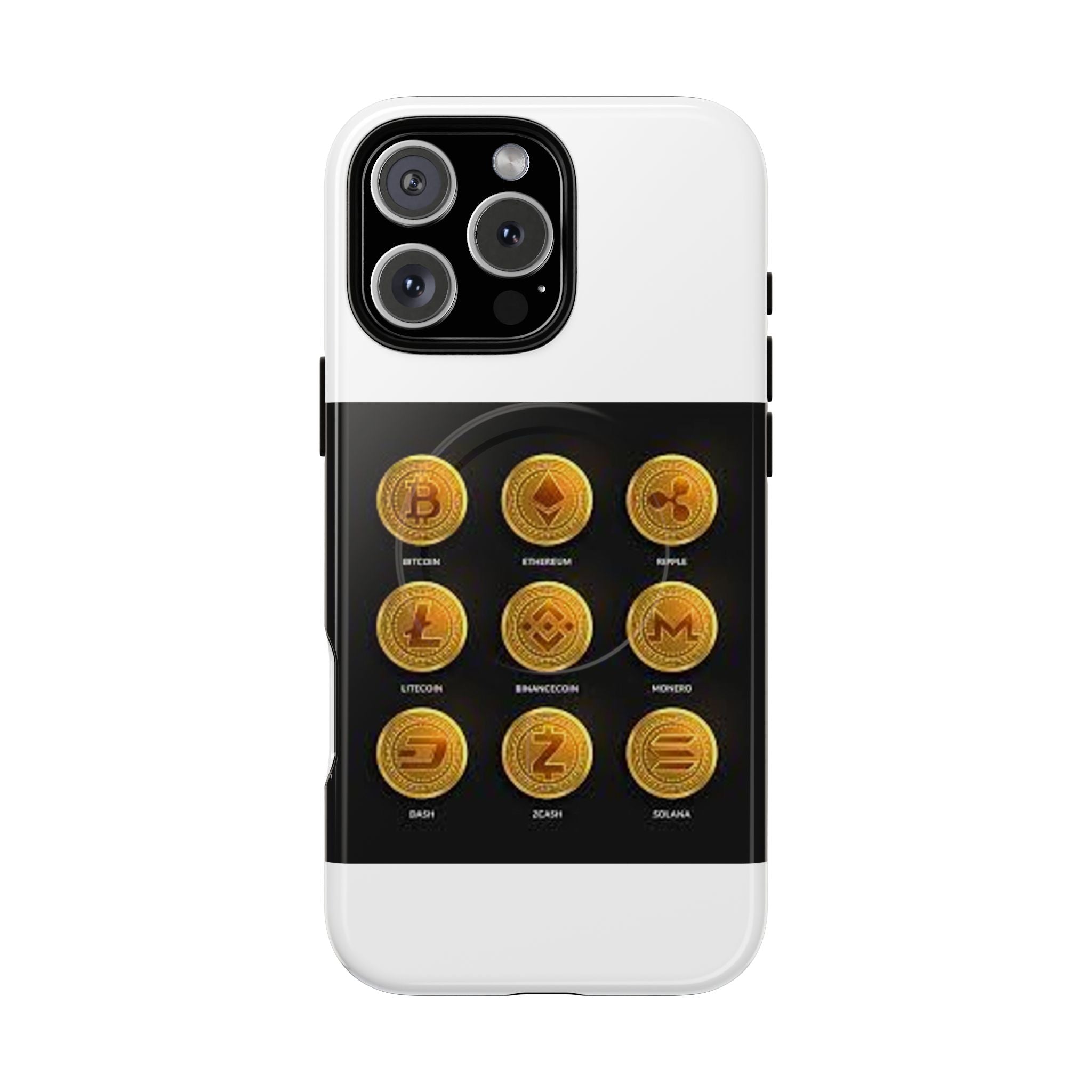 Coque de Téléphone Graphique de Monnaie Crypto | Coque Magnétique Robuste