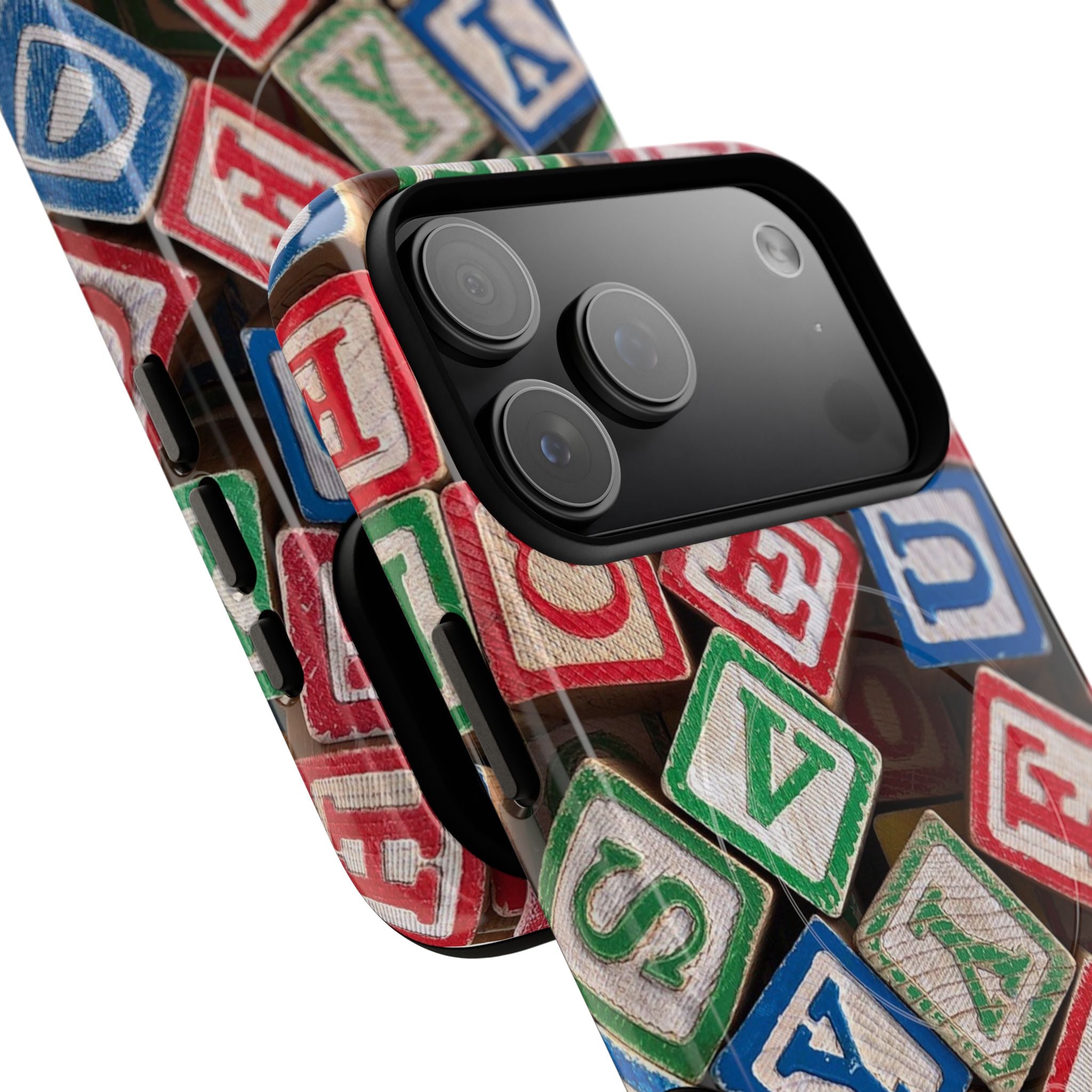 Vintage Alphabet Blocks Phone Case | Tough Magnetic Case