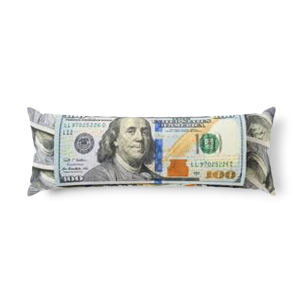Hundred Dollar Bill Body Pillow | Money Print, Novelty Decor