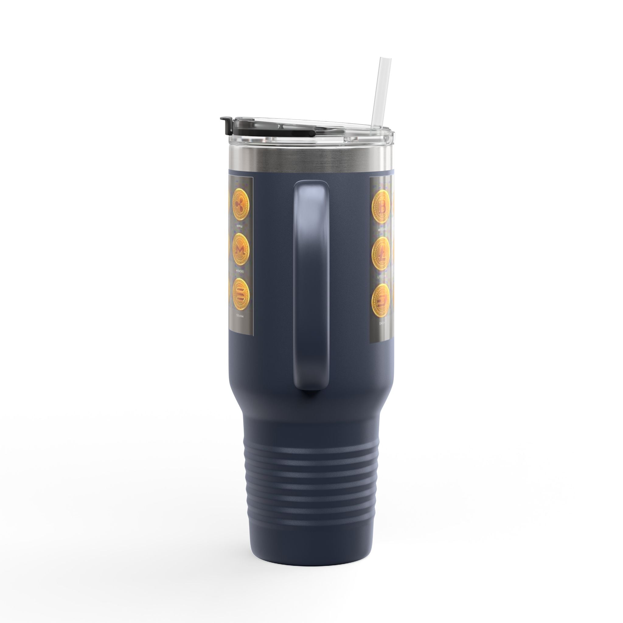 Crypto Currencies Icons 40oz Travel Mug | Insulated Tumbler