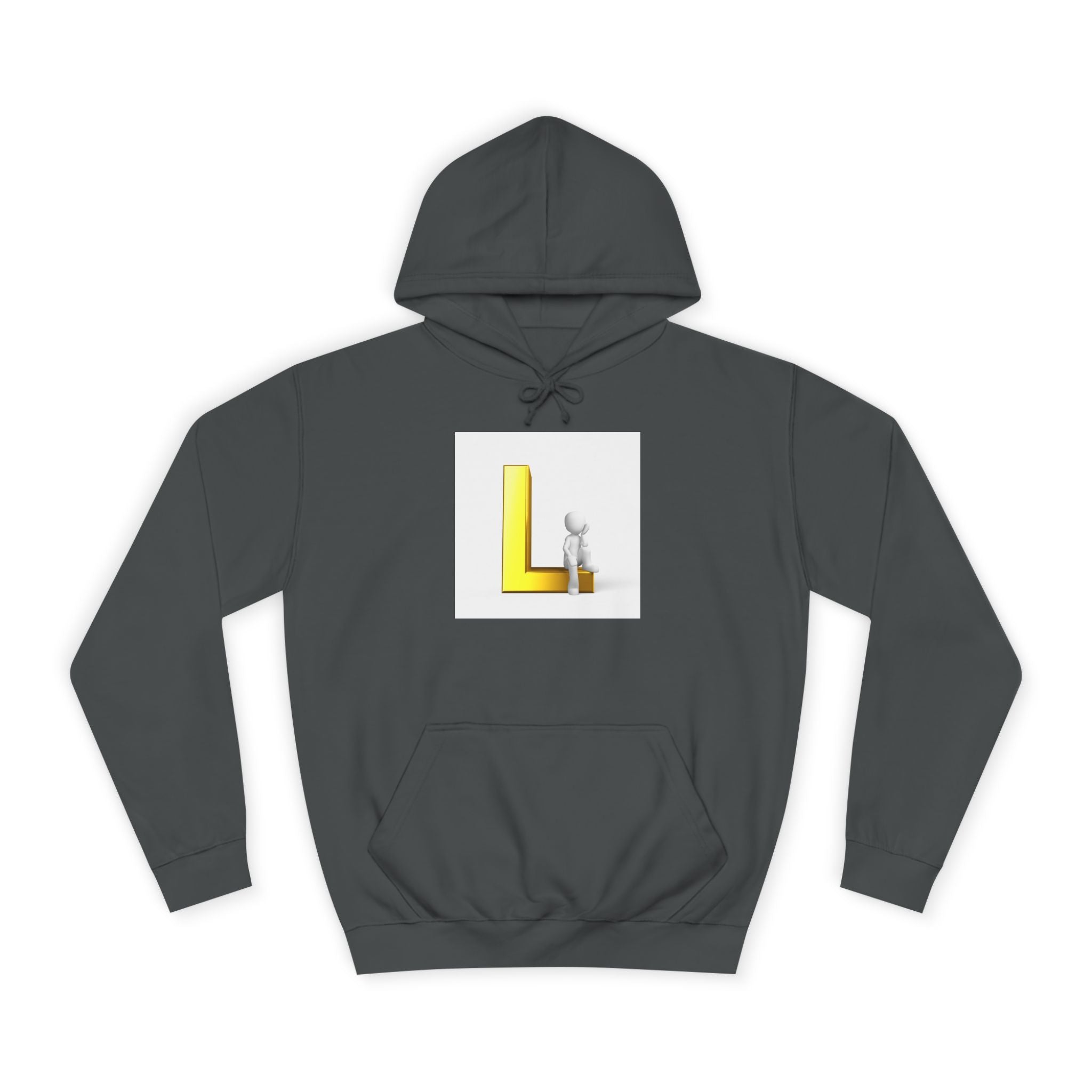Sweat à capuche lettre L en 3D avec figurine | Sweat initial L