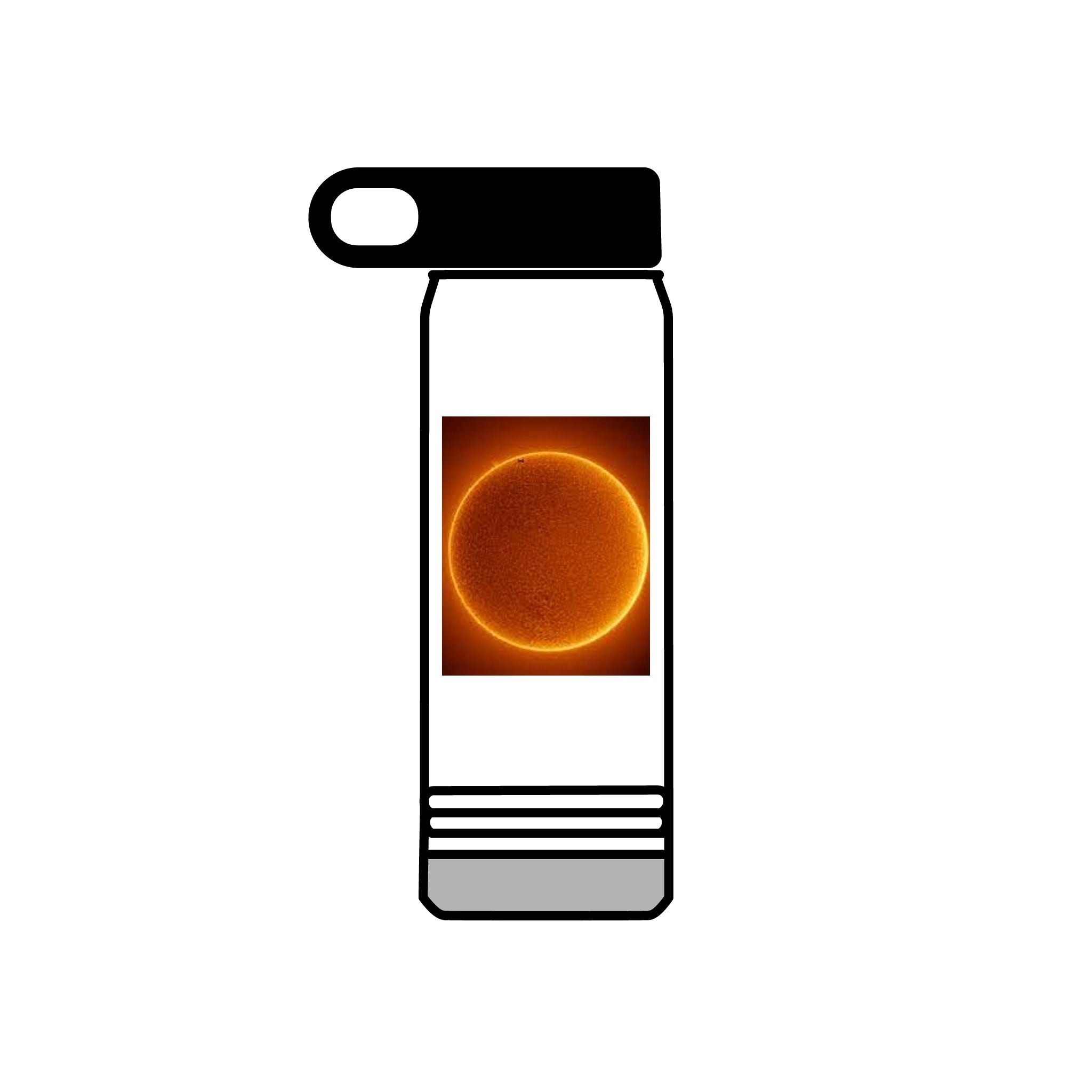 Bouteille d'eau illustrée Soleil | Gobelet isotherme en acier inoxydable de 20 oz
