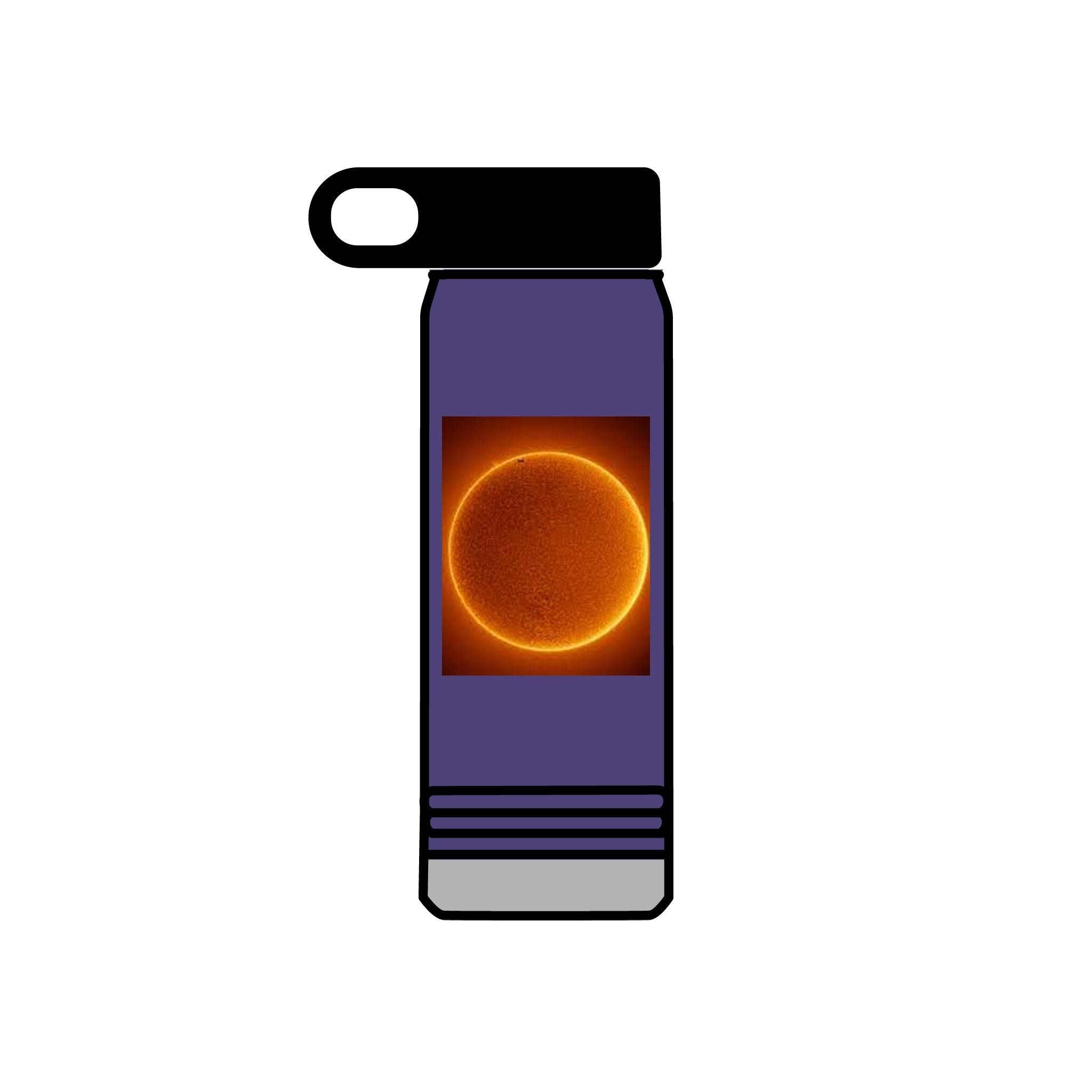 Bouteille d'eau illustrée Soleil | Gobelet isotherme en acier inoxydable de 20 oz
