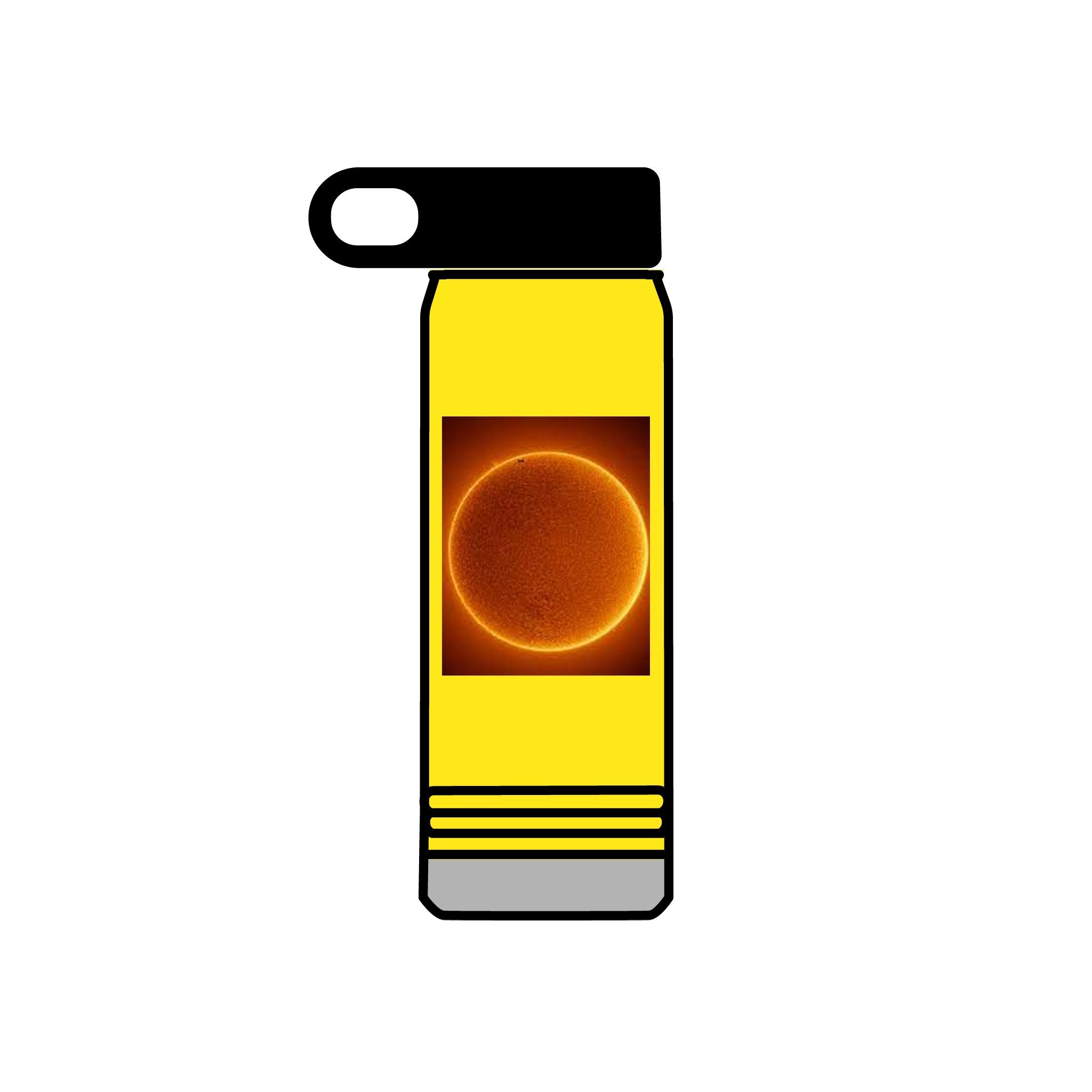 Bouteille d'eau illustrée Soleil | Gobelet isotherme en acier inoxydable de 20 oz