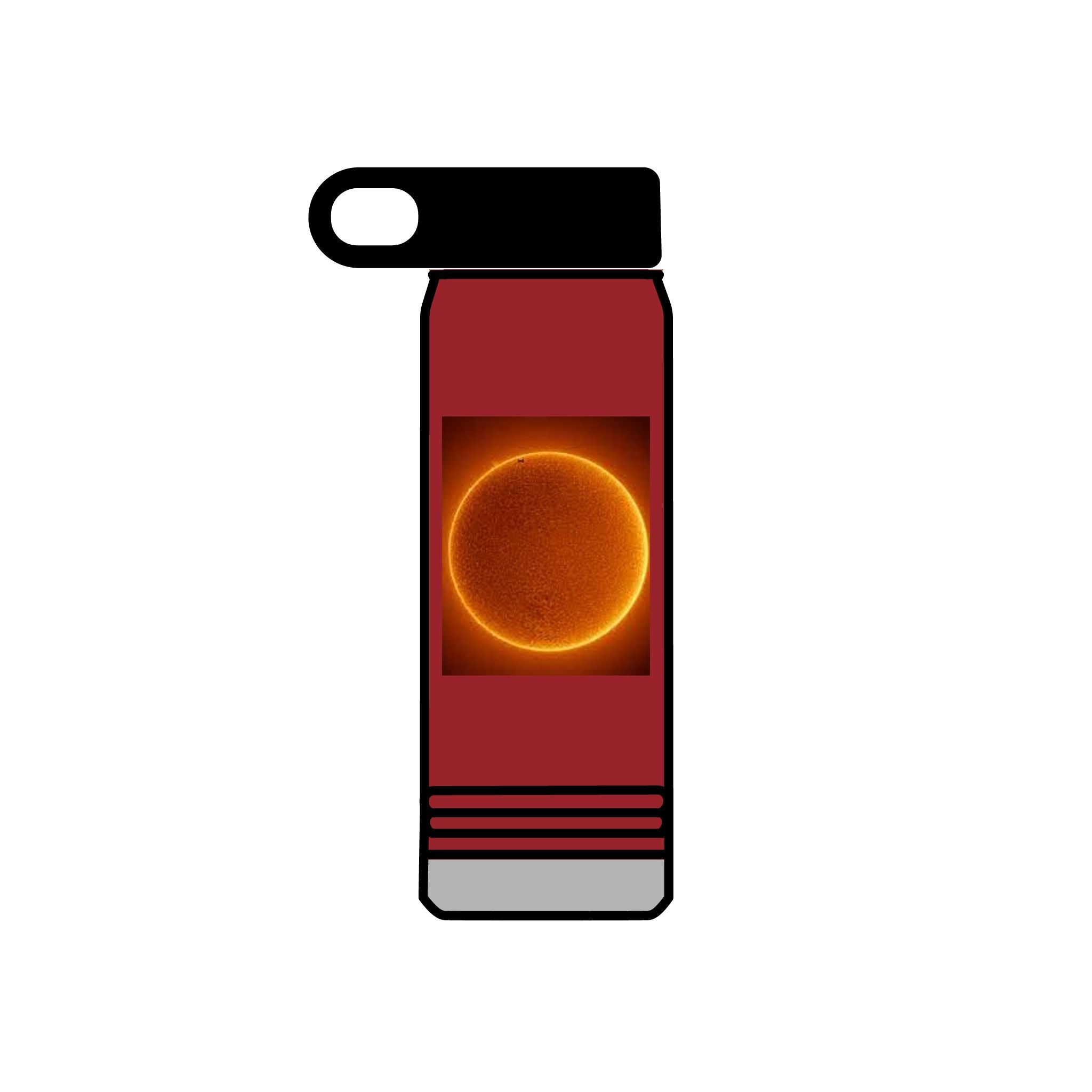 Bouteille d'eau illustrée Soleil | Gobelet isotherme en acier inoxydable de 20 oz