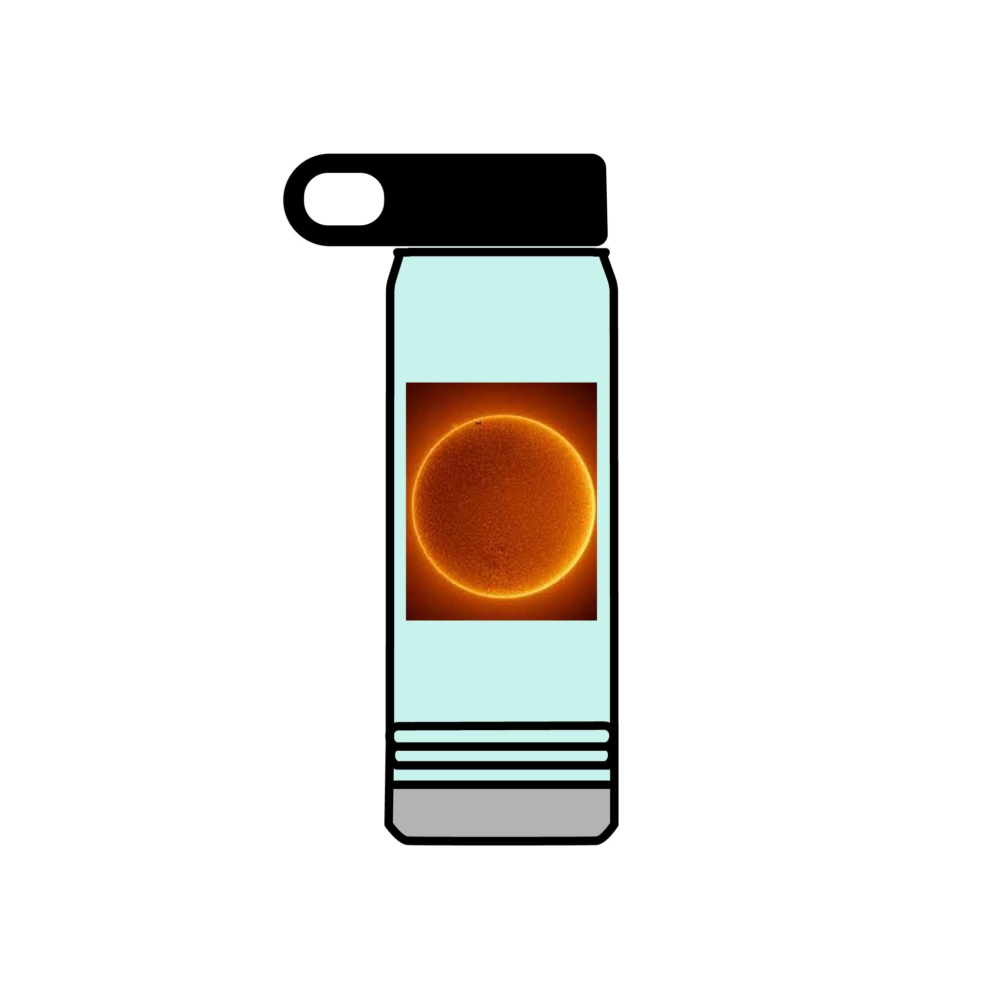 Bouteille d'eau illustrée Soleil | Gobelet isotherme en acier inoxydable de 20 oz