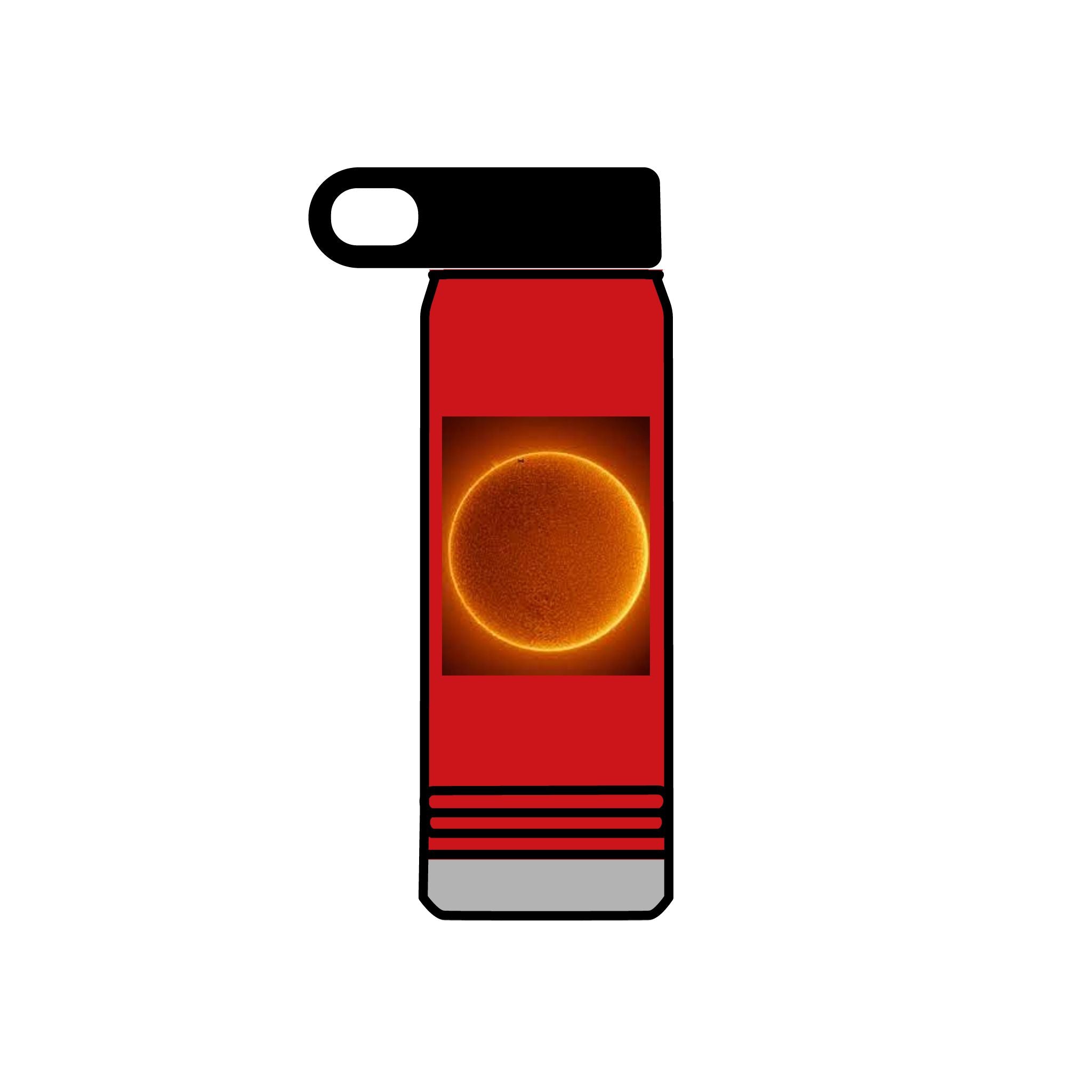 Bouteille d'eau illustrée Soleil | Gobelet isotherme en acier inoxydable de 20 oz