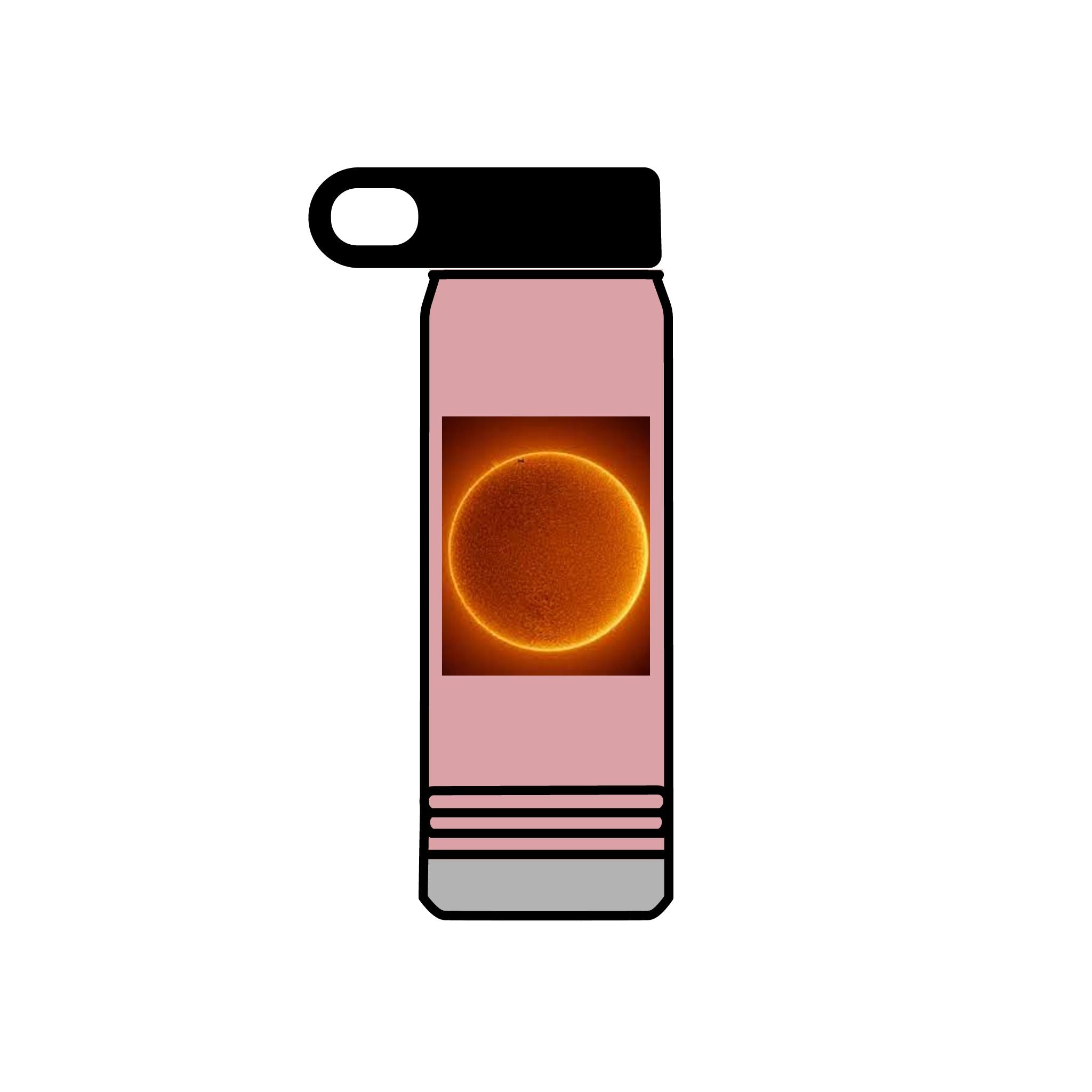 Bouteille d'eau illustrée Soleil | Gobelet isotherme en acier inoxydable de 20 oz