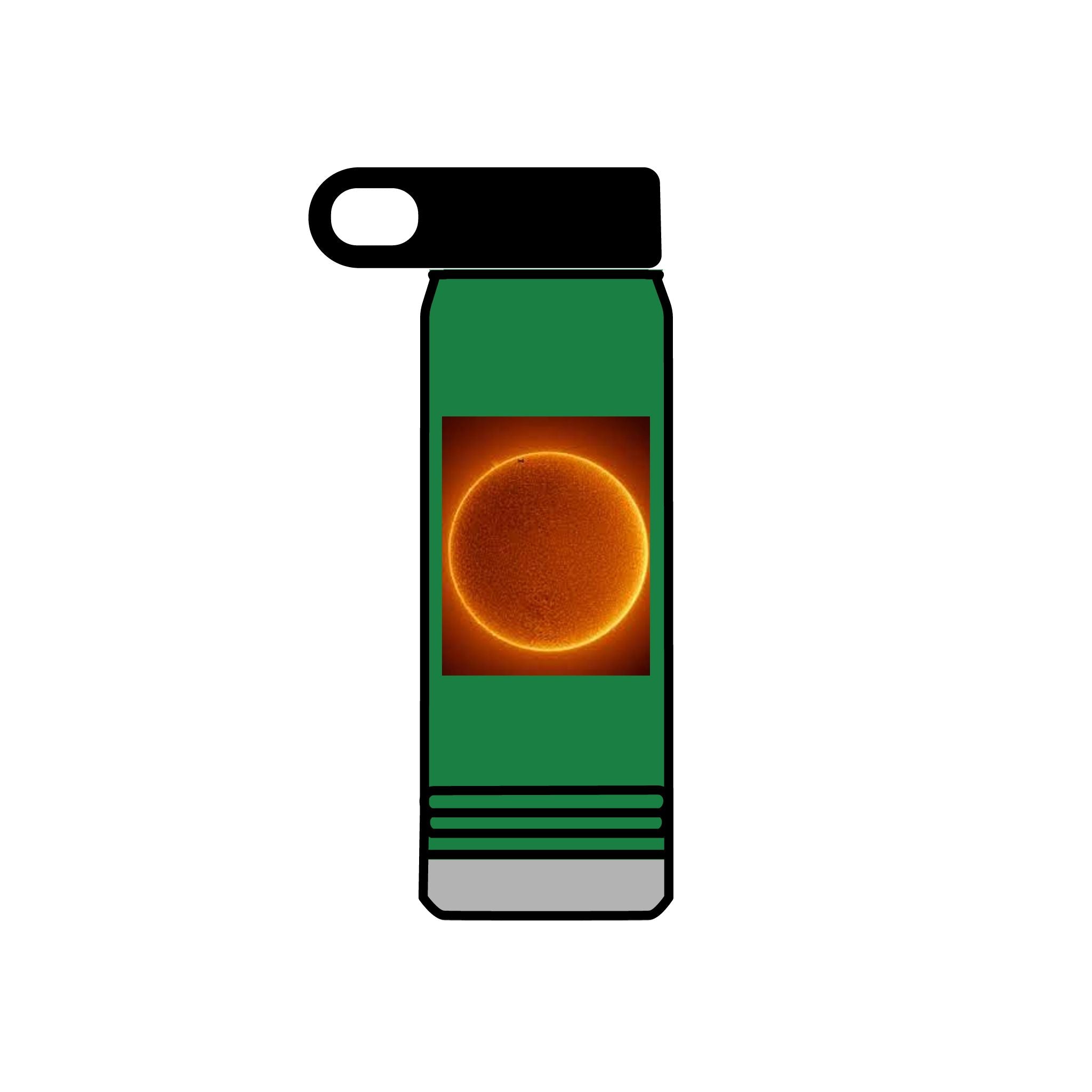 Bouteille d'eau illustrée Soleil | Gobelet isotherme en acier inoxydable de 20 oz
