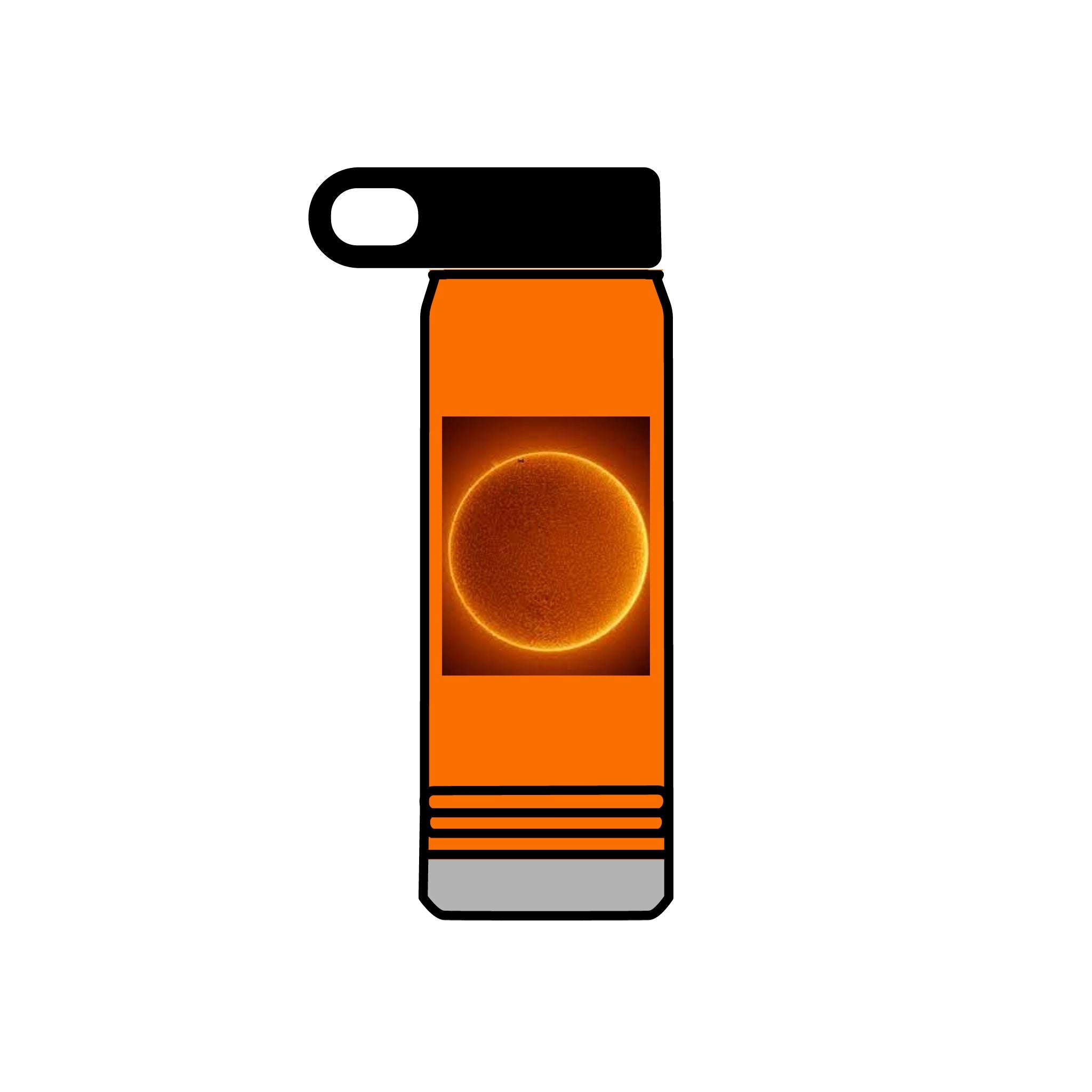 Bouteille d'eau illustrée Soleil | Gobelet isotherme en acier inoxydable de 20 oz