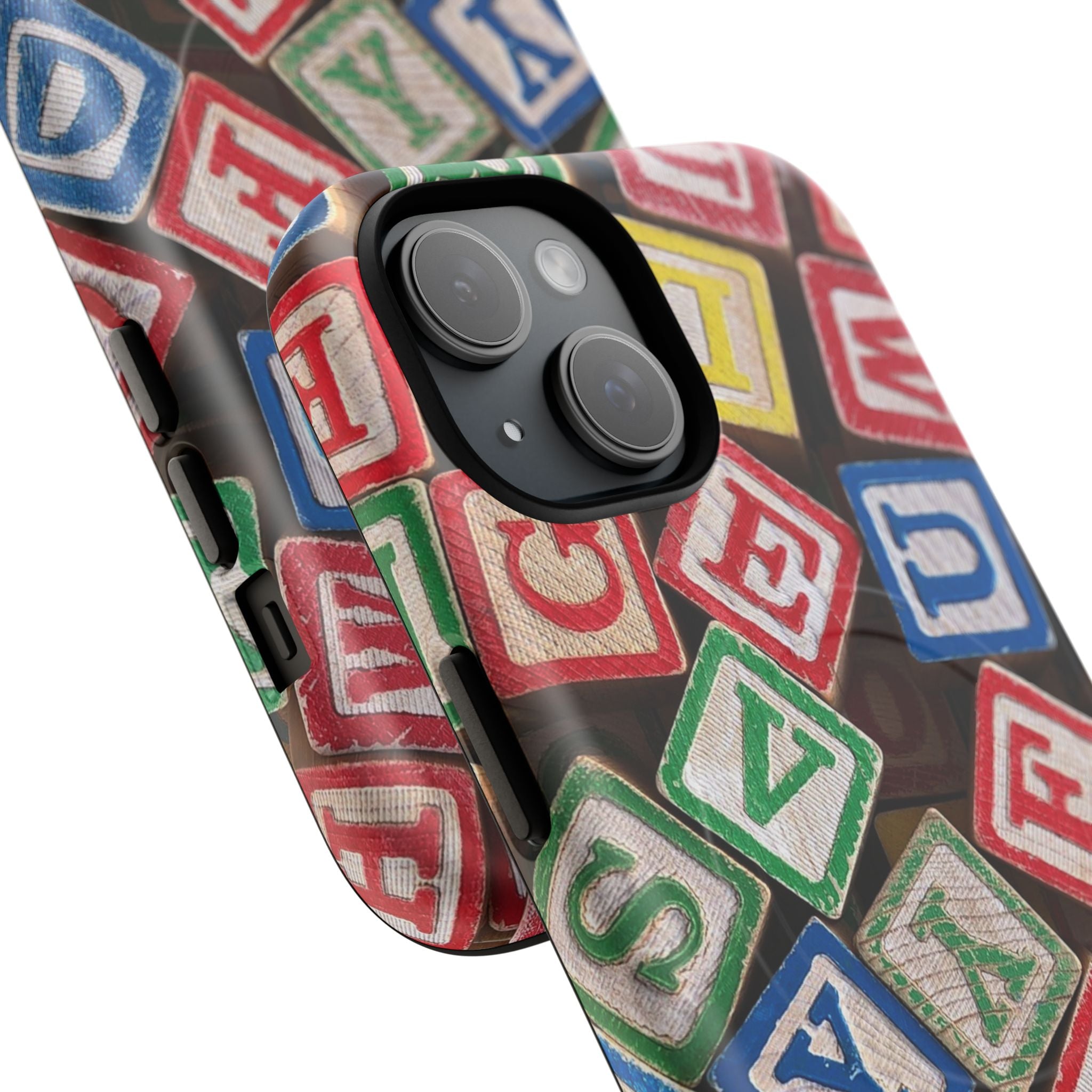 Vintage Alphabet Blocks Phone Case | Tough Magnetic Case
