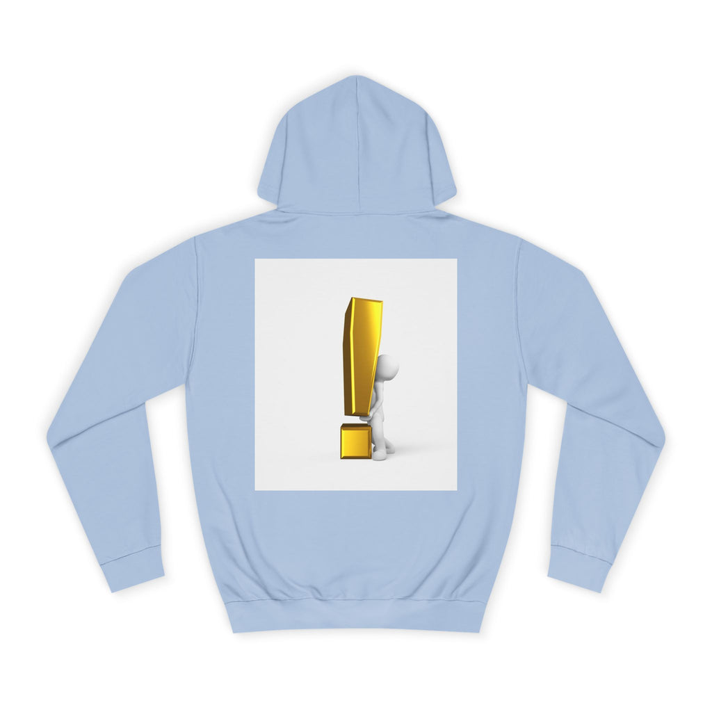Gold Exclamation Mark Hoodie | Minimal Symbol Sweatshirt
