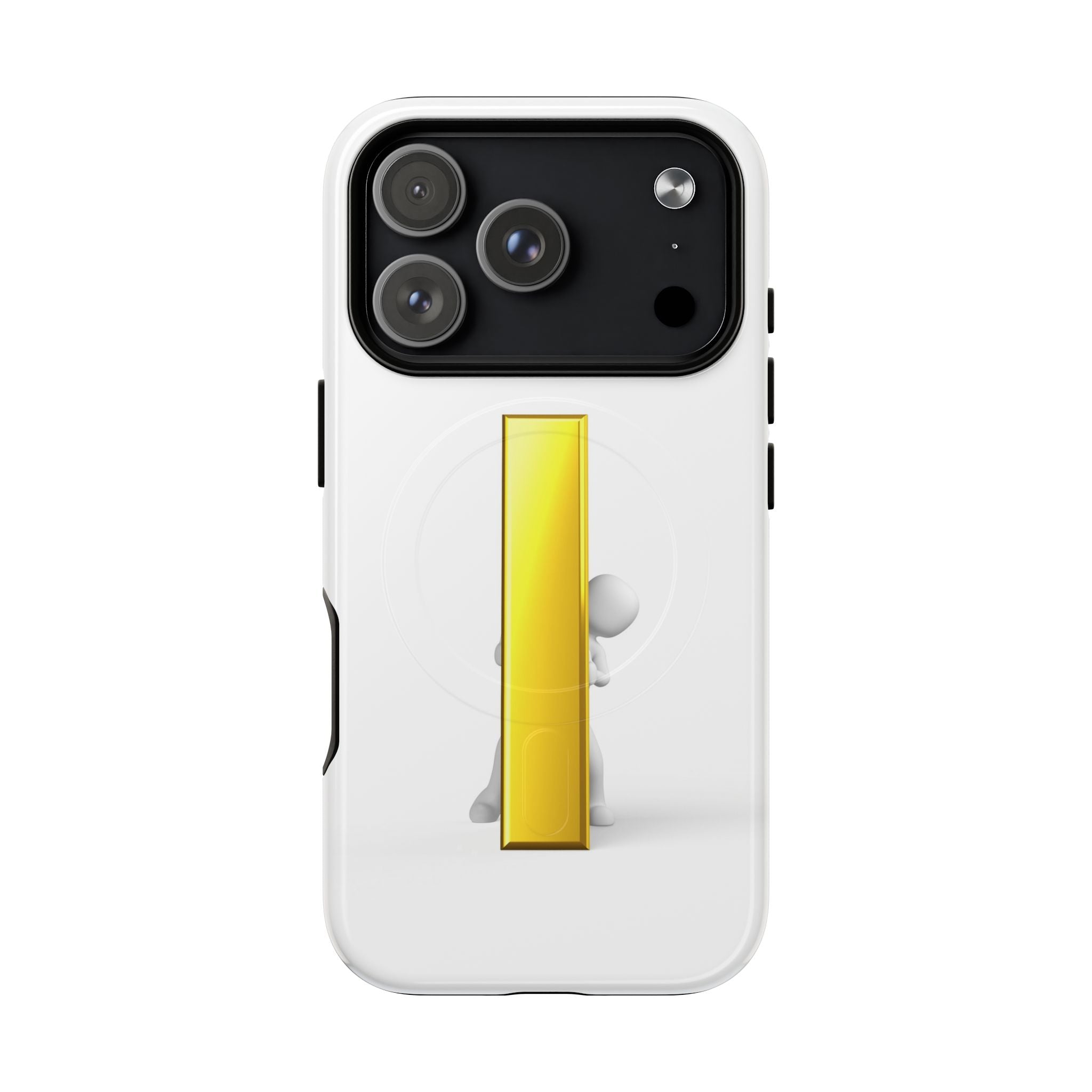 Yellow Gold Letter i 3D Figure phone case | Tough Magnetic Case