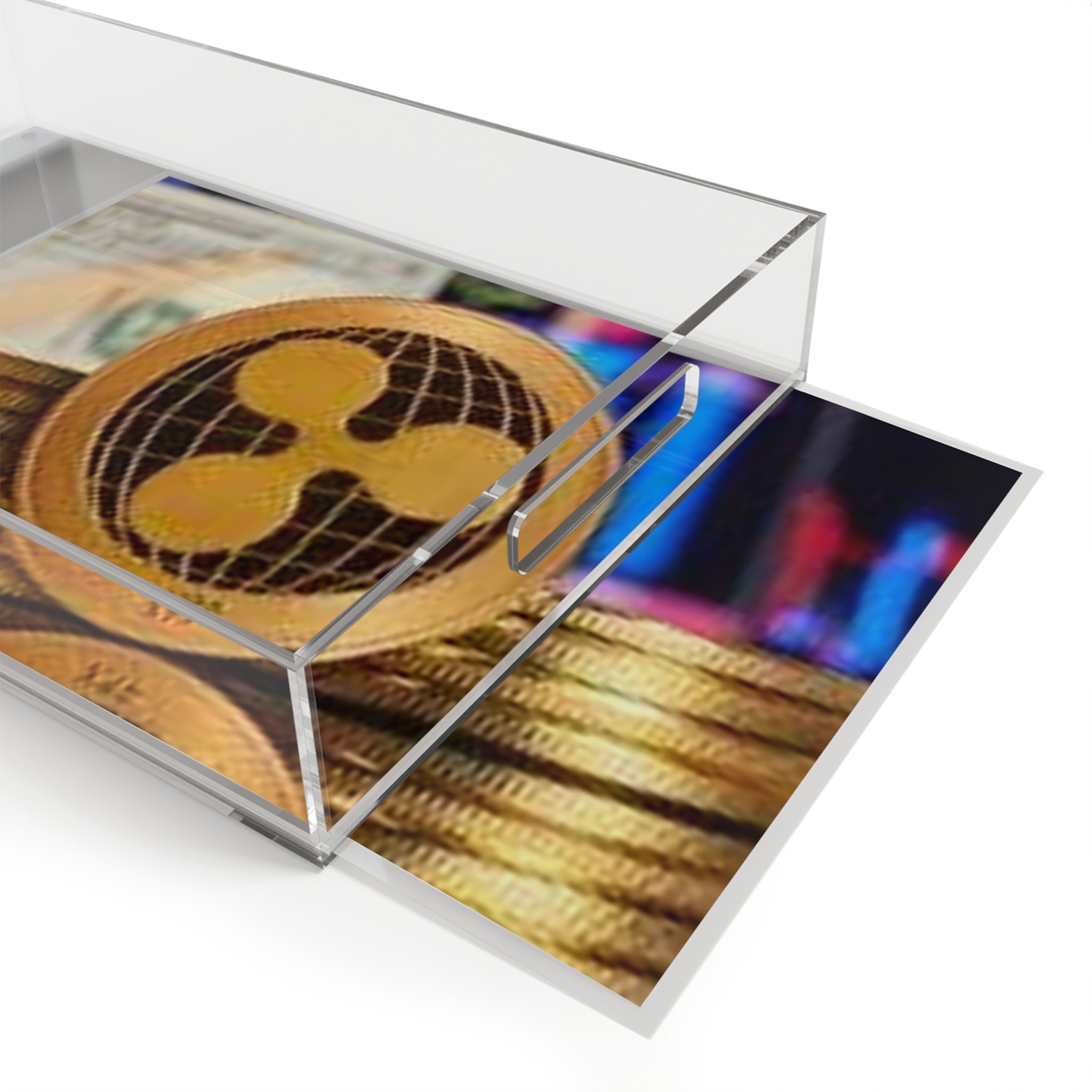 Ripple Crypto Coin Acrylic Serving Tray | Ripple XRP Cryptocurrency Decor