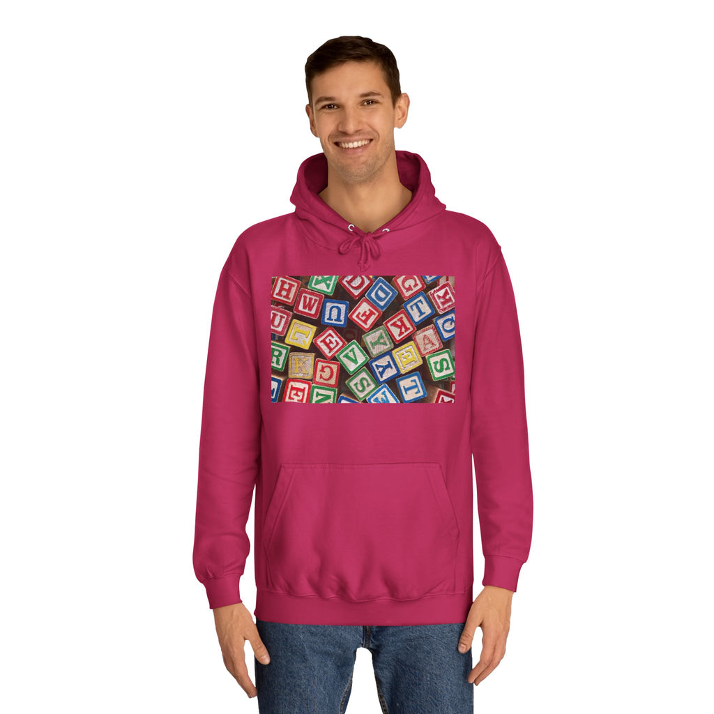 Colorful Alphabet Blocks Hoodie | Kids Letter Blocks Design
