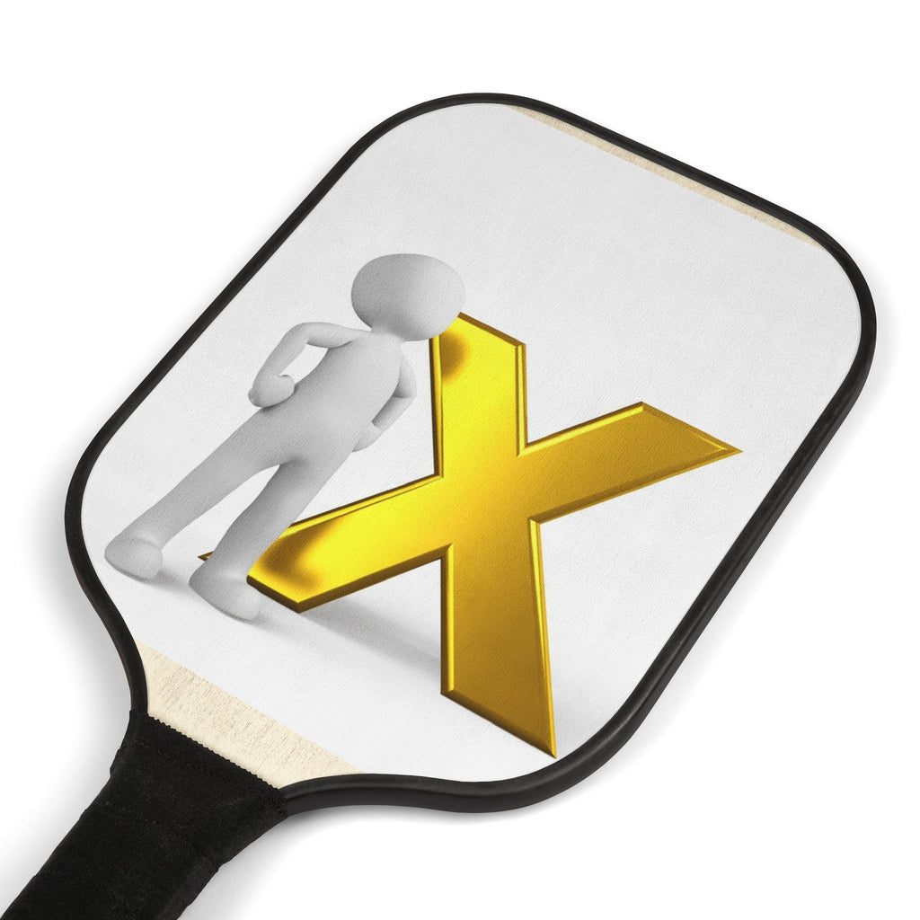 Gold Letter  X Logo Pickleball Paddle Set | Pickleball Kit, Two Paddles & Balls