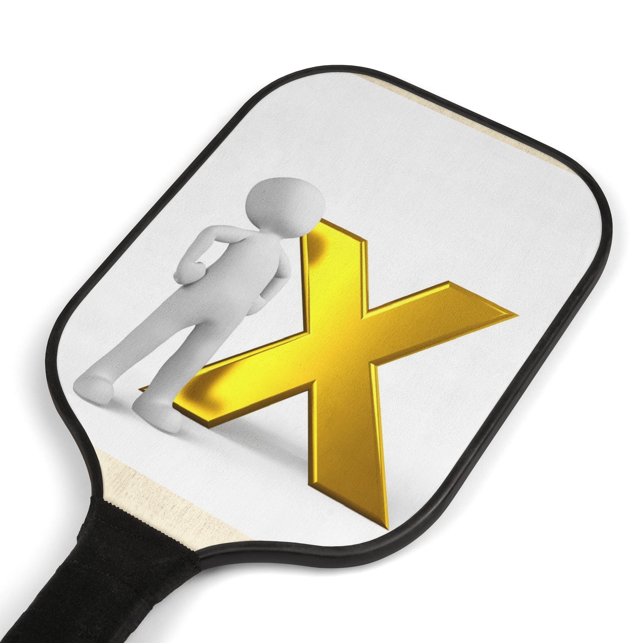 Gold Letter  X Logo Pickleball Paddle Set | Pickleball Kit, Two Paddles & Balls