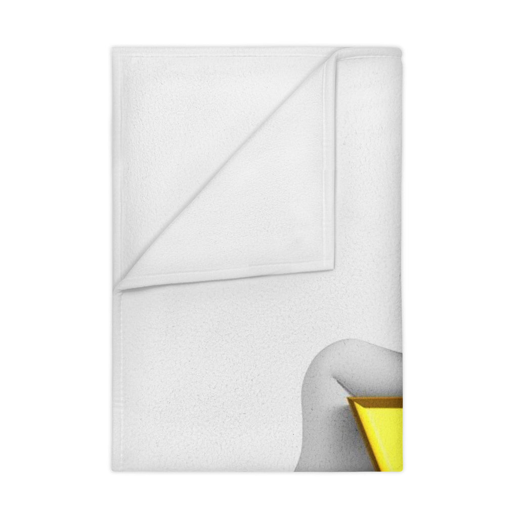 Gold Letter V with Playful Figure Toddler Blanket | Monogram Initial V