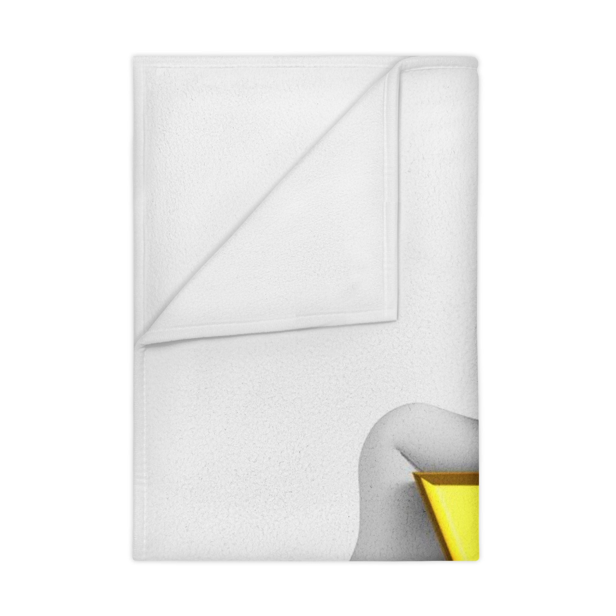 Gold Letter V with Playful Figure Toddler Blanket | Monogram Initial V