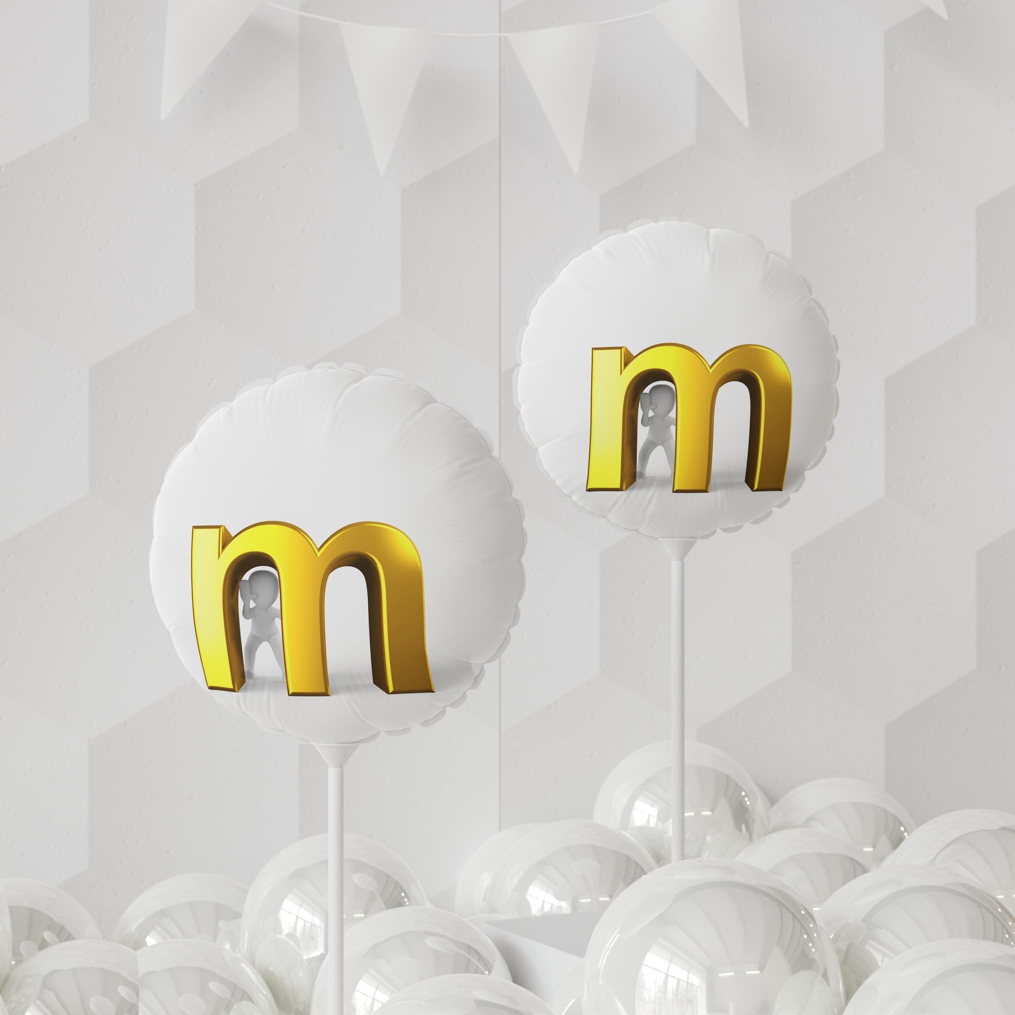 Gold Letter M Balloon 11"