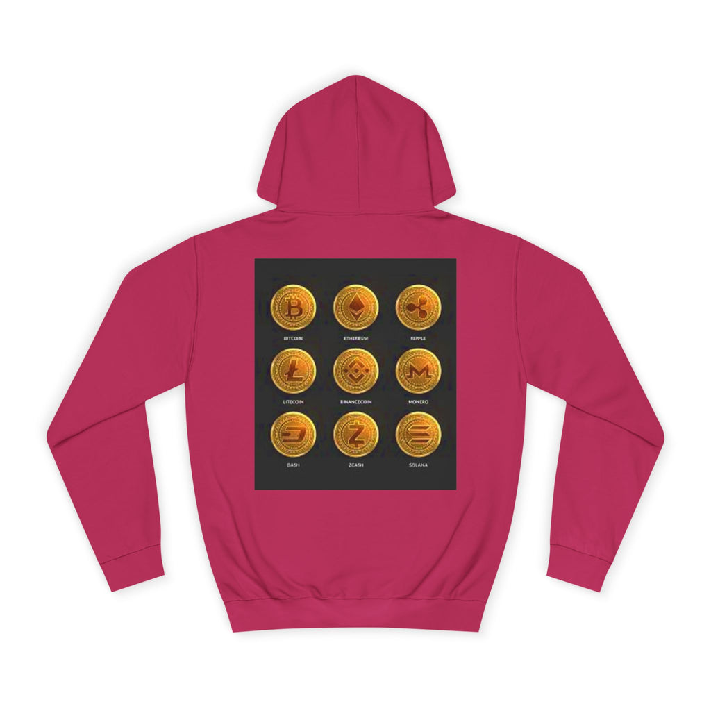 Crypto Coin Icons Hoodie | Bitcoin Ethereum Litecoin Ripple Doge Zcash Monero