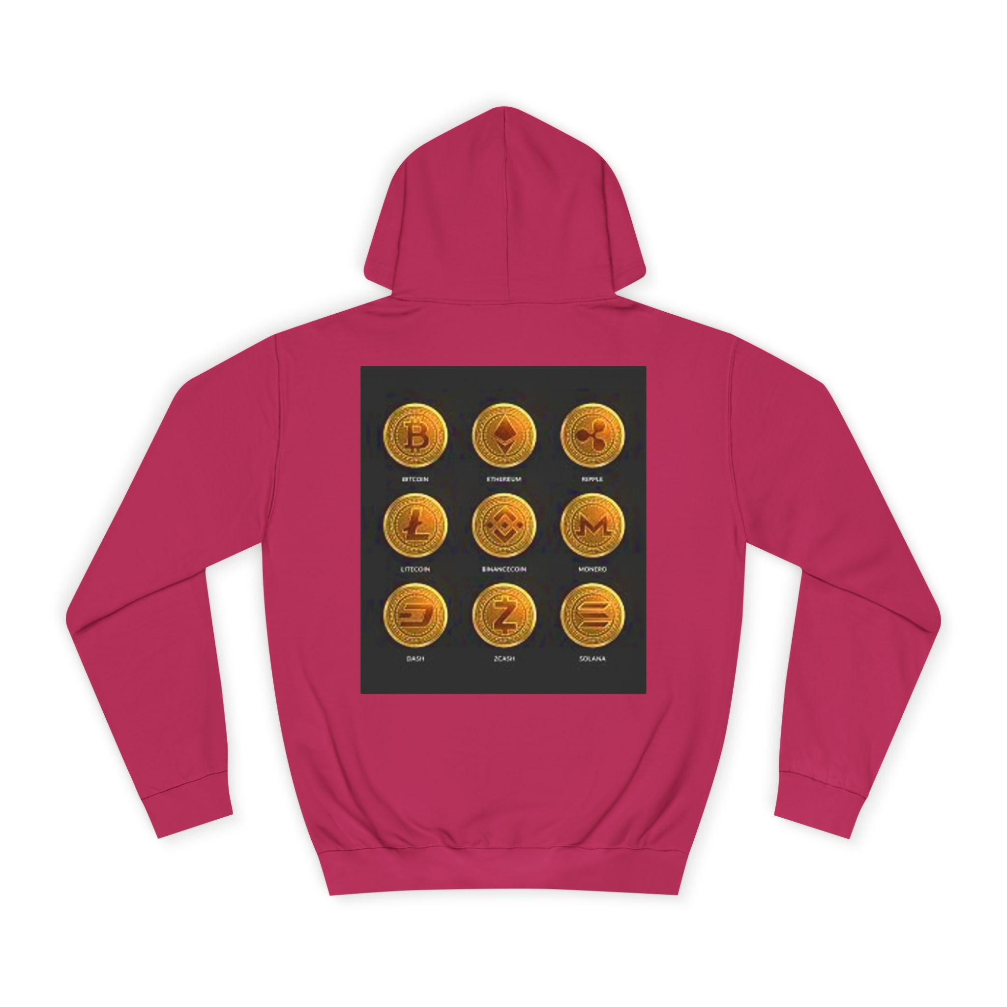 Crypto Coin Icons Hoodie | Bitcoin Ethereum Litecoin Ripple Doge Zcash Monero